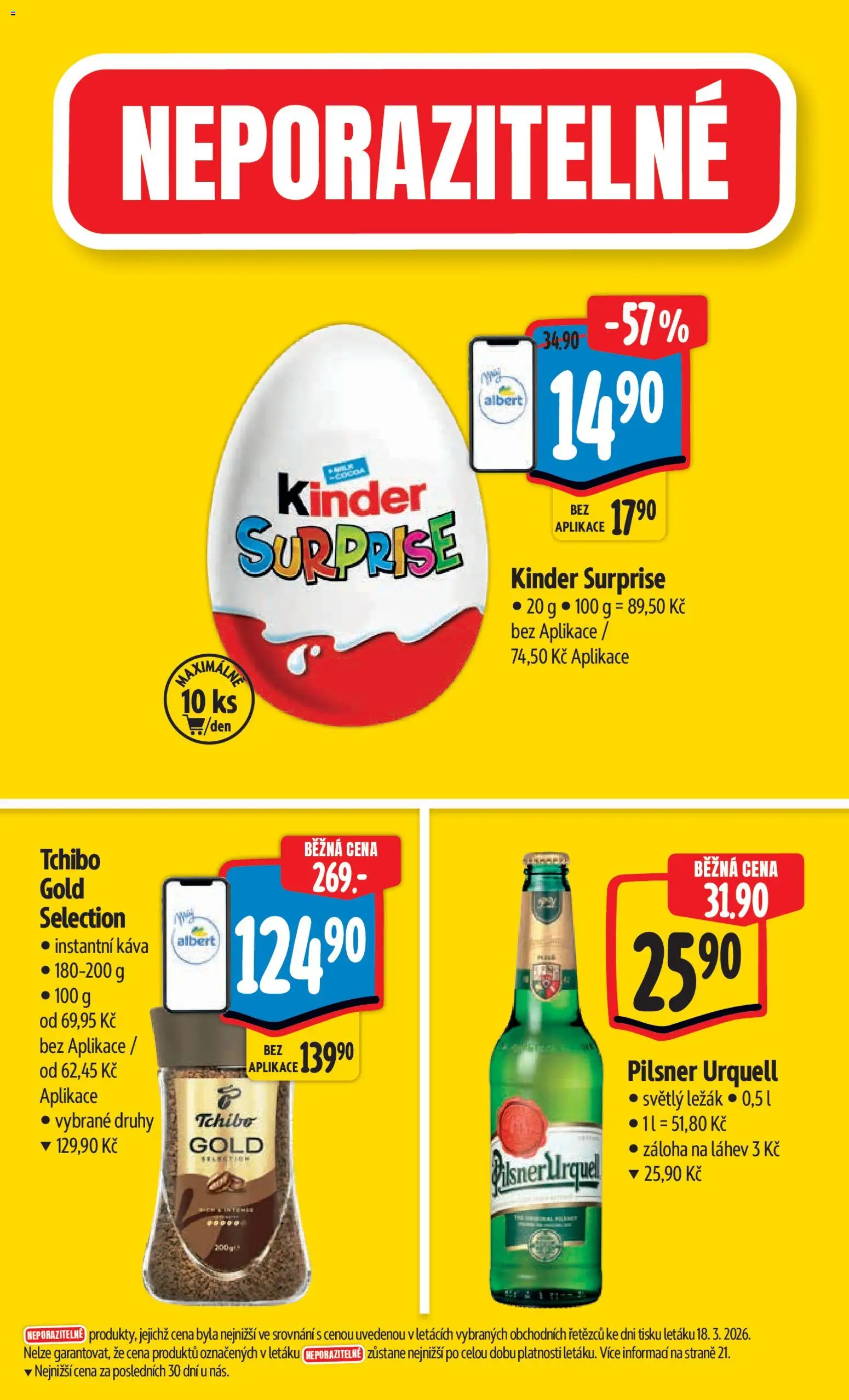Albert leták - Hypermarket od 25.03.2026 | Strana: 5 | Produkty: Káva, Tchibo, Instantní káva, Pilsner