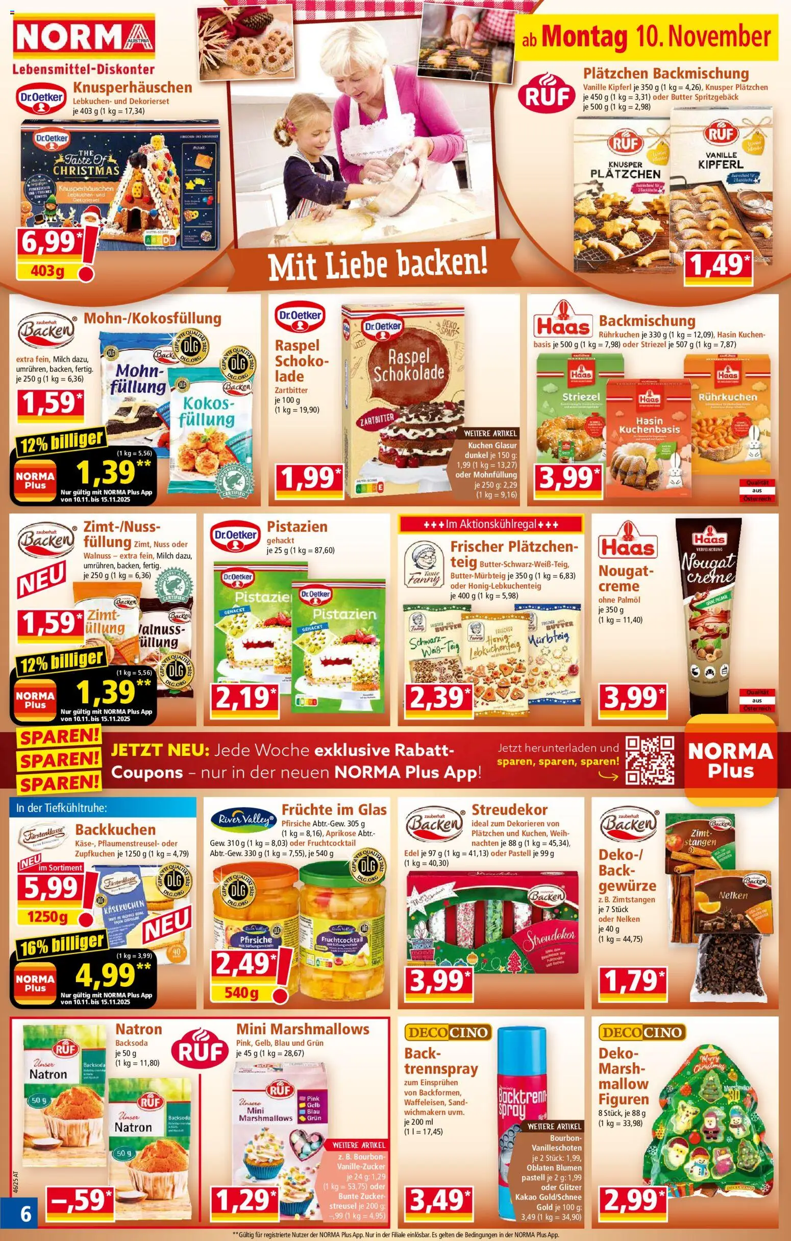 Norma Flugblatt gültig ab 10.11.2025 | Seite: 7 | Produkte: Rizsliszt, Gewürze, Milch, Butter