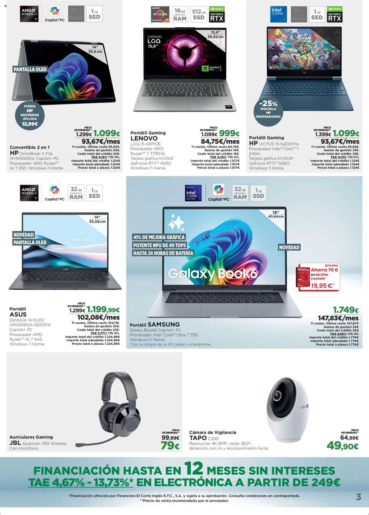 El Corte Inglés ofertas │ válido desde el 27.04.2026 | Página: 3 | Productos: Mochila, PC, Cámara, Funda