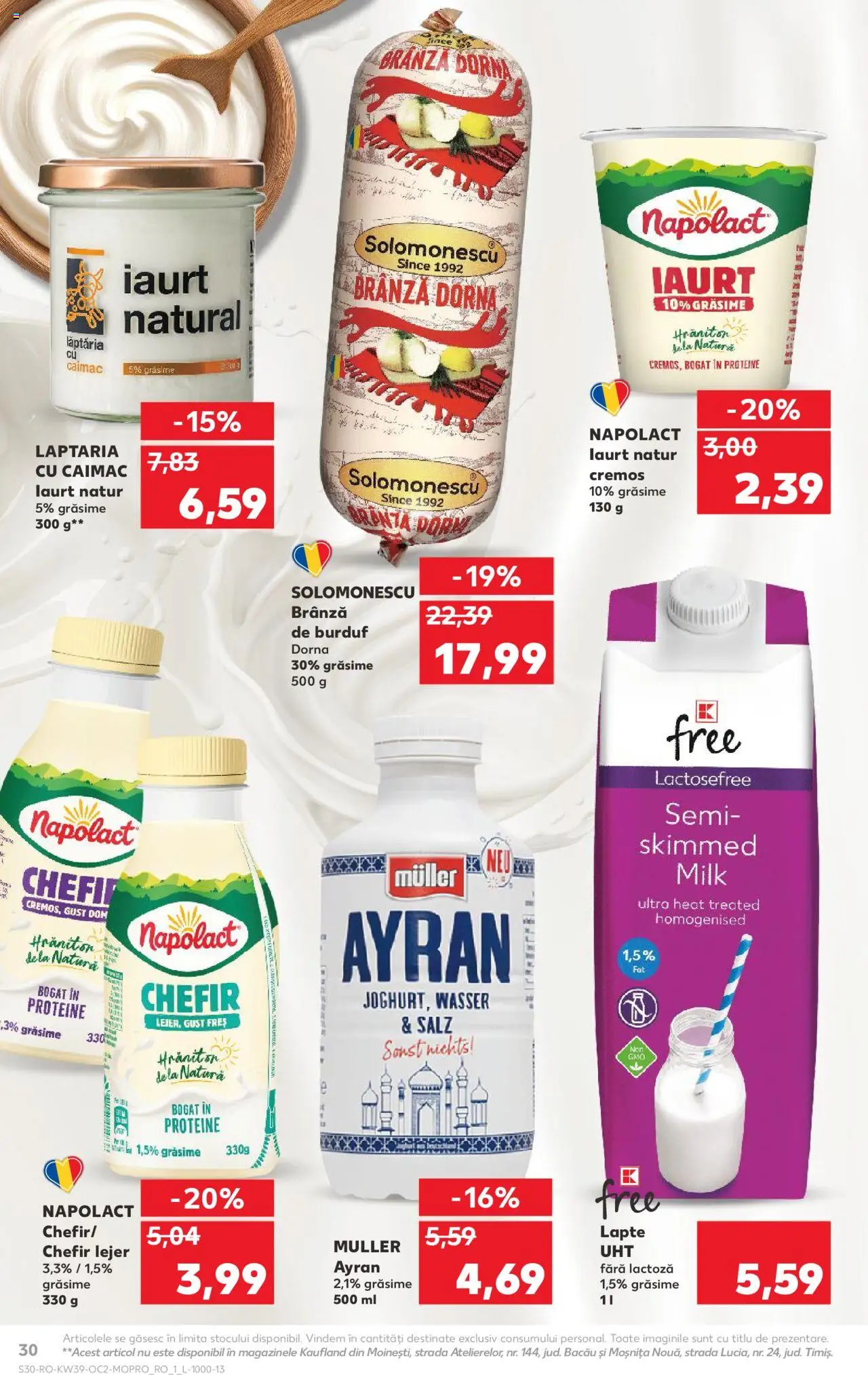 Kaufland RO akciós ujság - amely érvényes a következő dátumtól: 24.09.2025 | Oldal: 30 | Termékek: Ayran