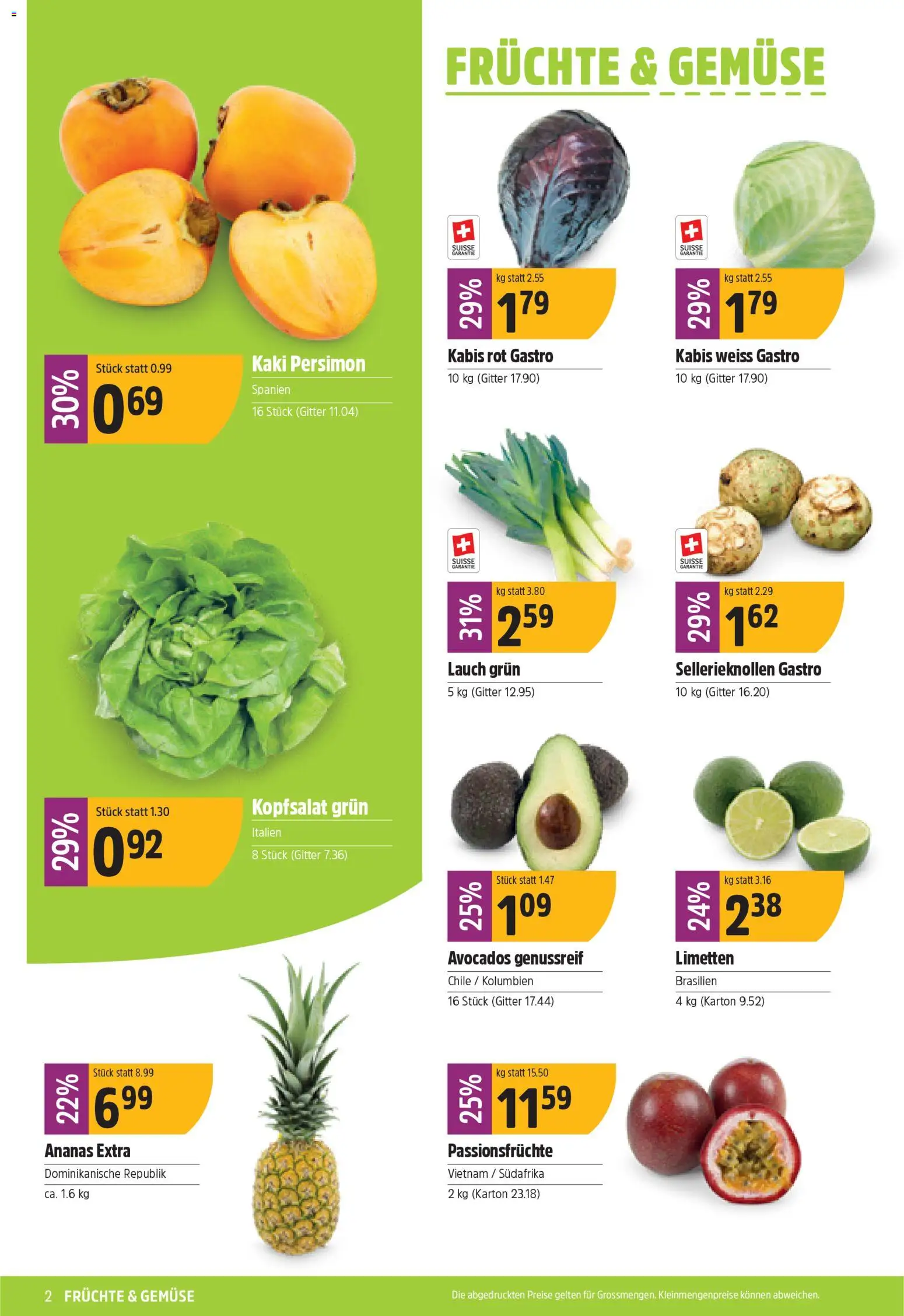 TopCC Aktionen – gültig ab 29.12.2025 | Seite: 2 | Produkte: Gitter, Ananas, Kaki, Früchte