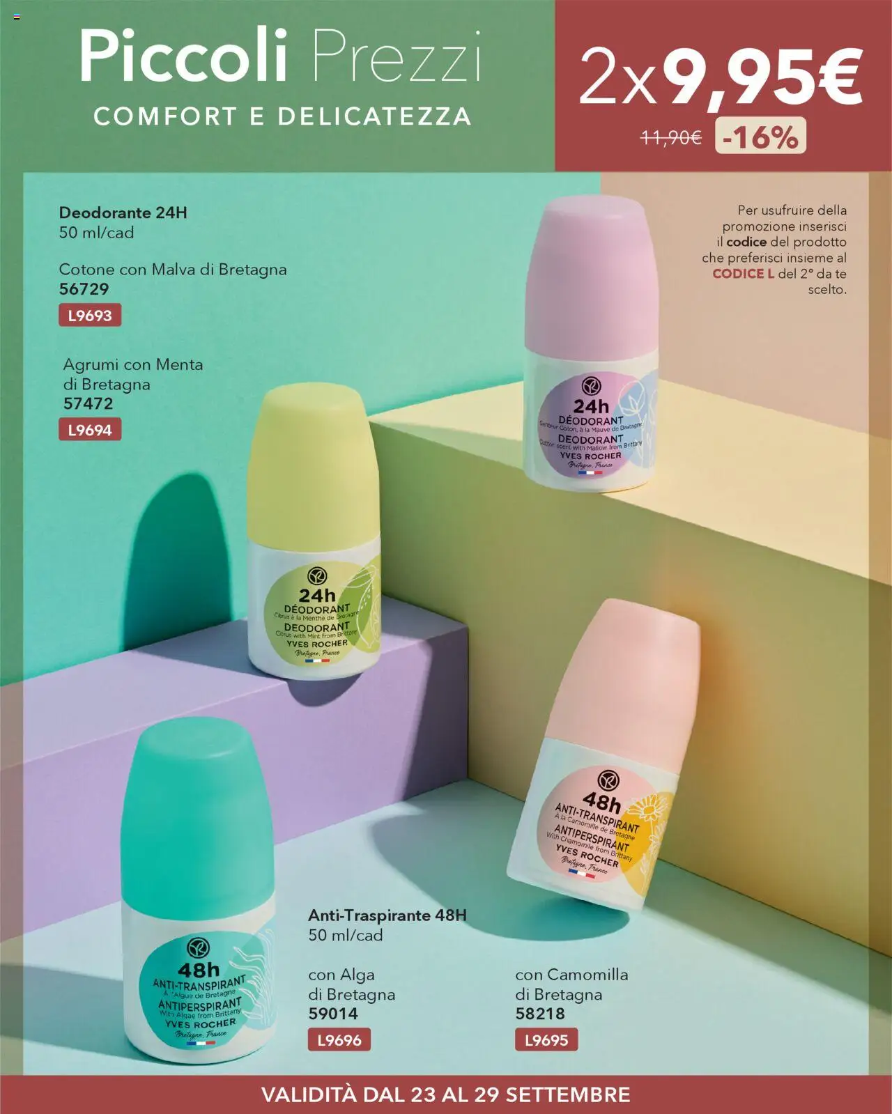 Volantino Yves Rocher del 23.09.2025 | Pagina: 3 | Prodotti: Antitraspirante, Tè, Agrumi, Menta