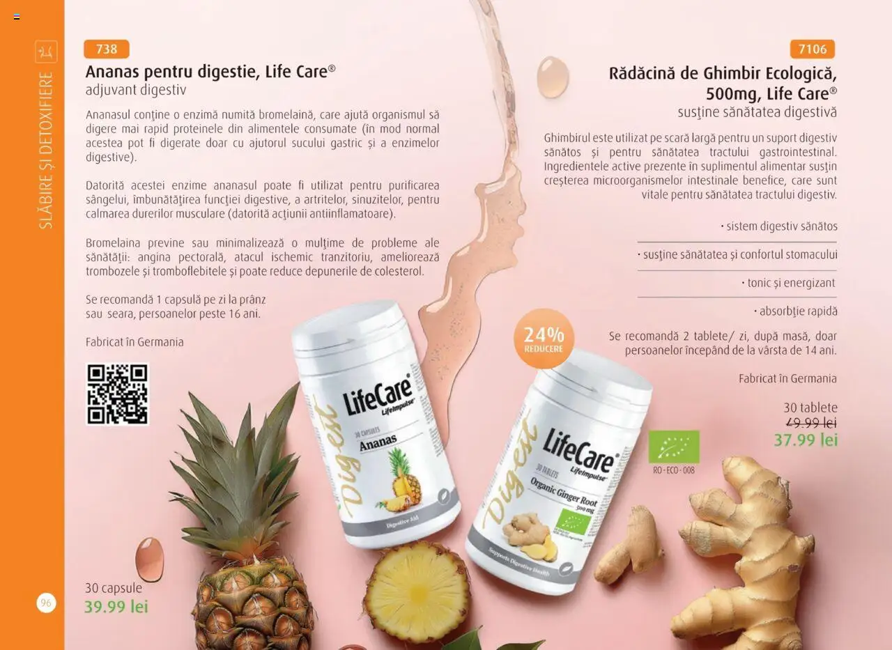 Life Care catalog - Aprilie/Octombrie – valabil de la 01.04.2025 | Pagină: 98 | Produse: Scară, Pește, Ananas