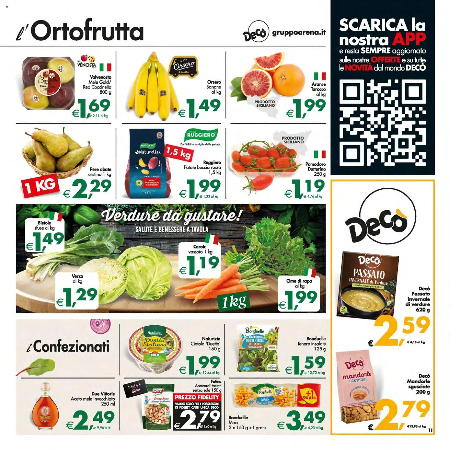 Volantino Decò del 05.01.2026 | Pagina: 11 | Prodotti: Mele, Arance, Mandorle, Gnocchi