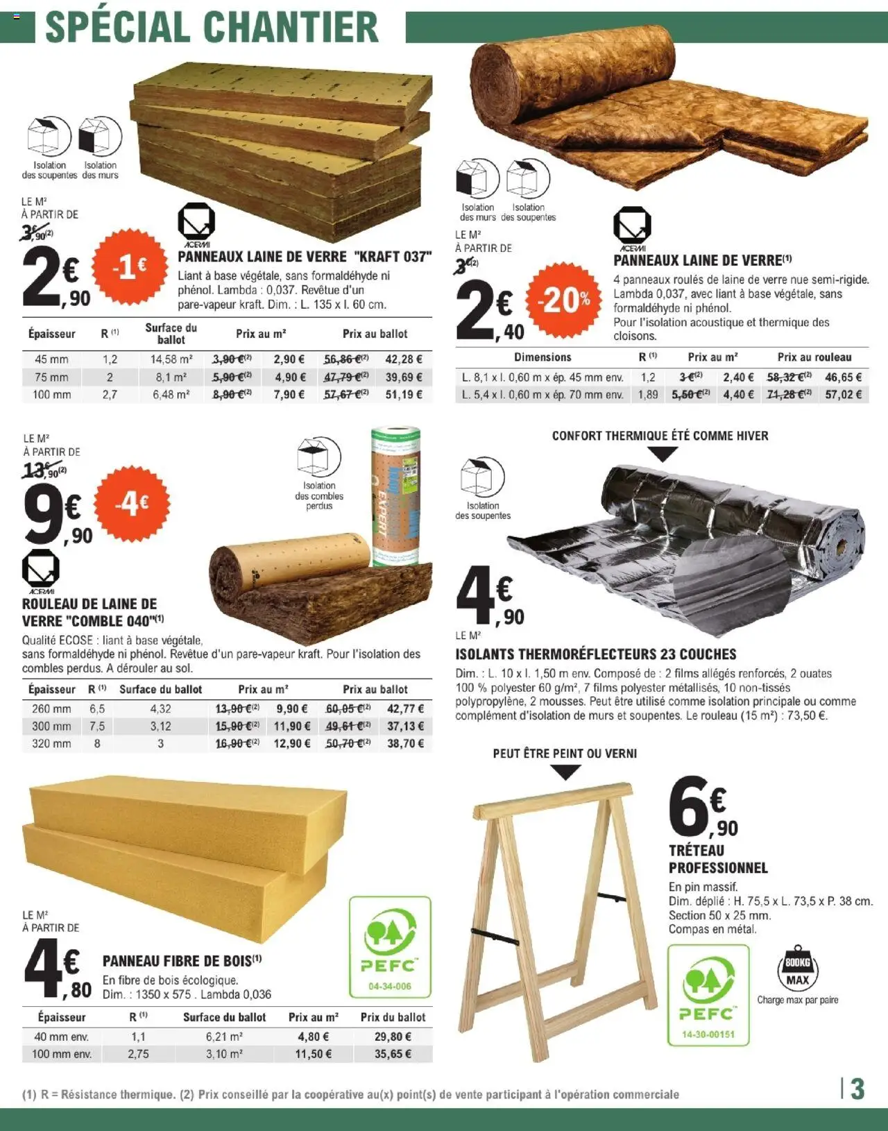  | Page: 3 | Produits: Couches, Base, Tréteau, Rouleau