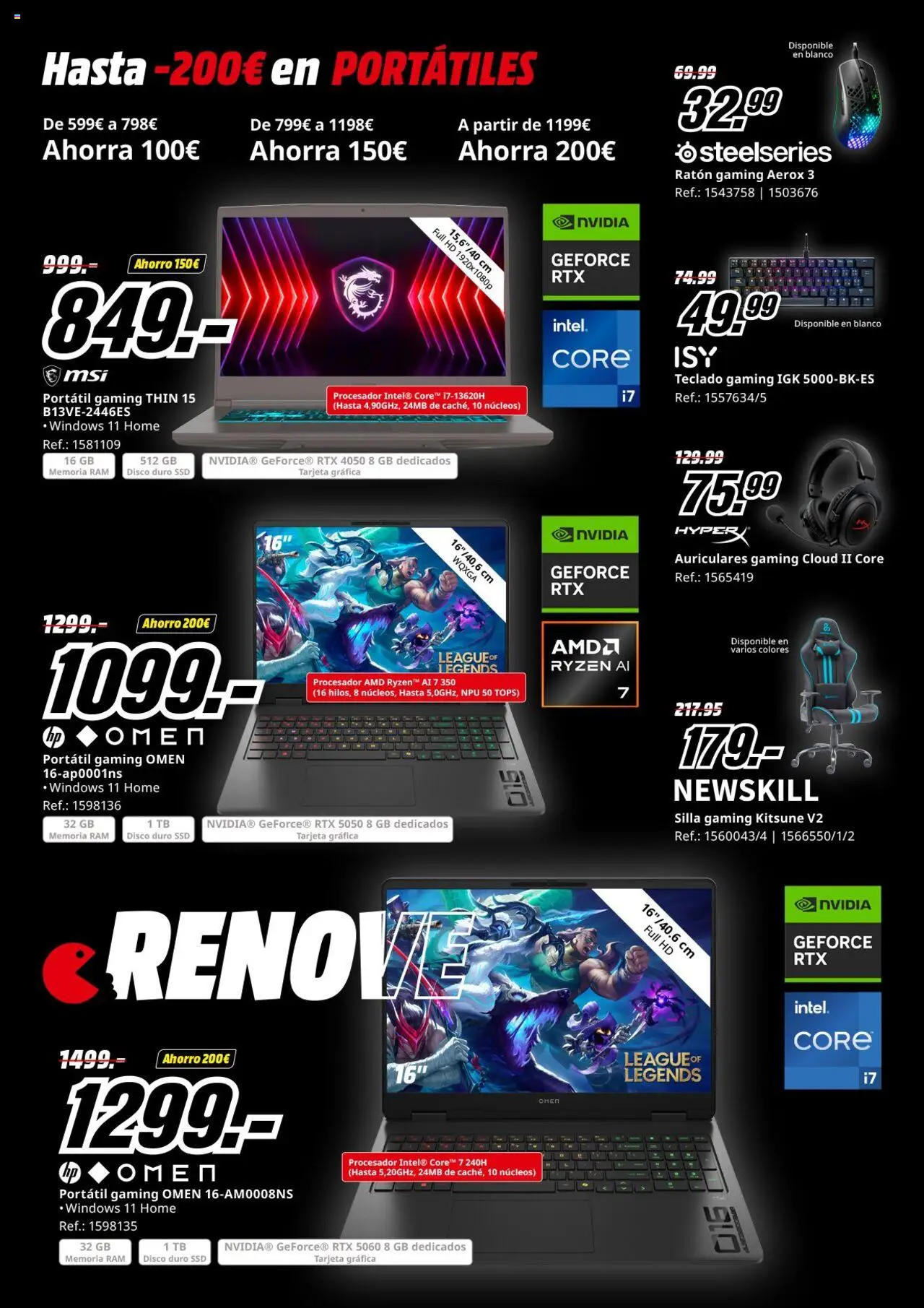 Media Markt folleto │ válido desde el 16.10.2025 | Página: 33 | Productos: Ratón gaming, Teclado gaming, Auriculares, Disco