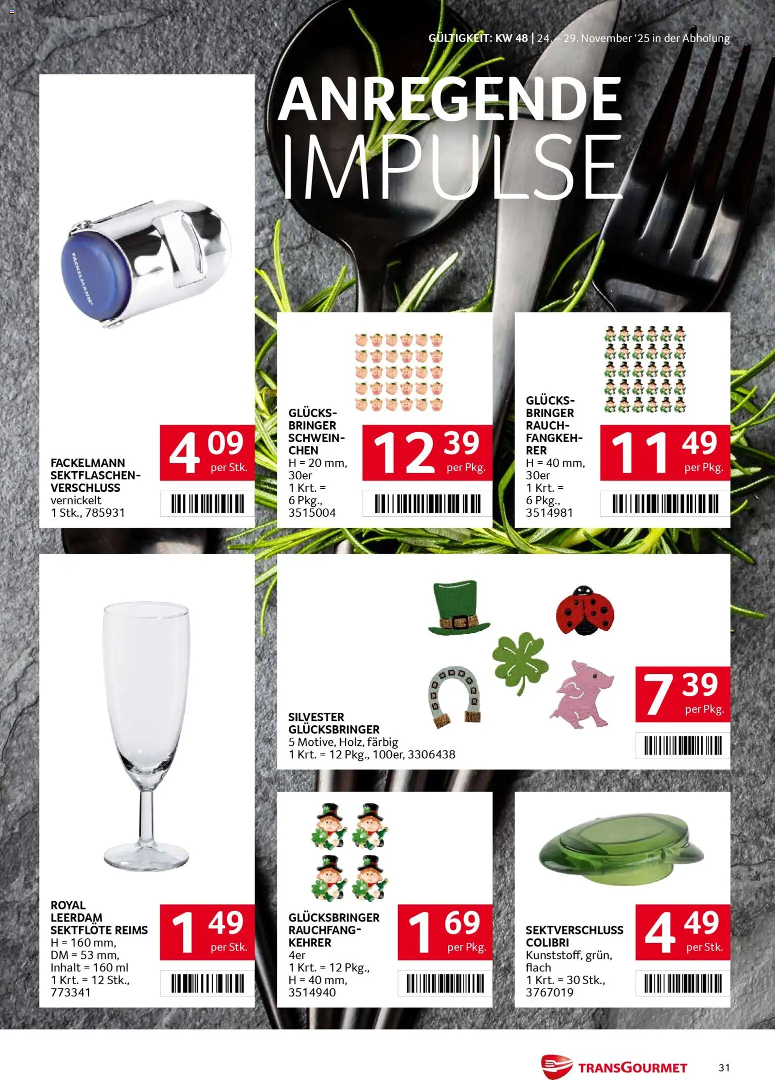 Transgourmet Flugblatt gültig ab 24.11.2025 | Seite: 31