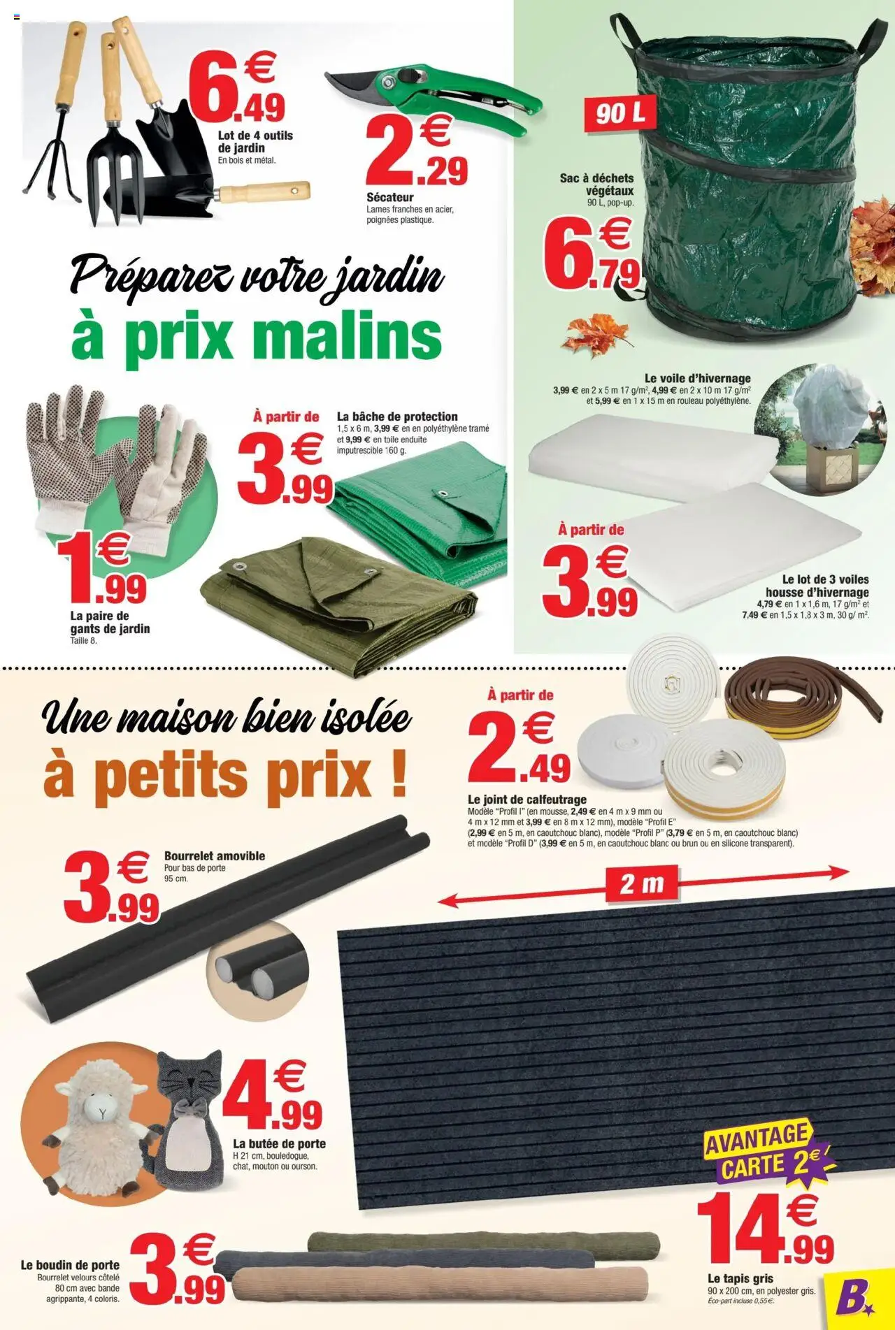  | Page: 11 | Produits: Sac, Boudin de porte, Poignées, Voile d'hivernage