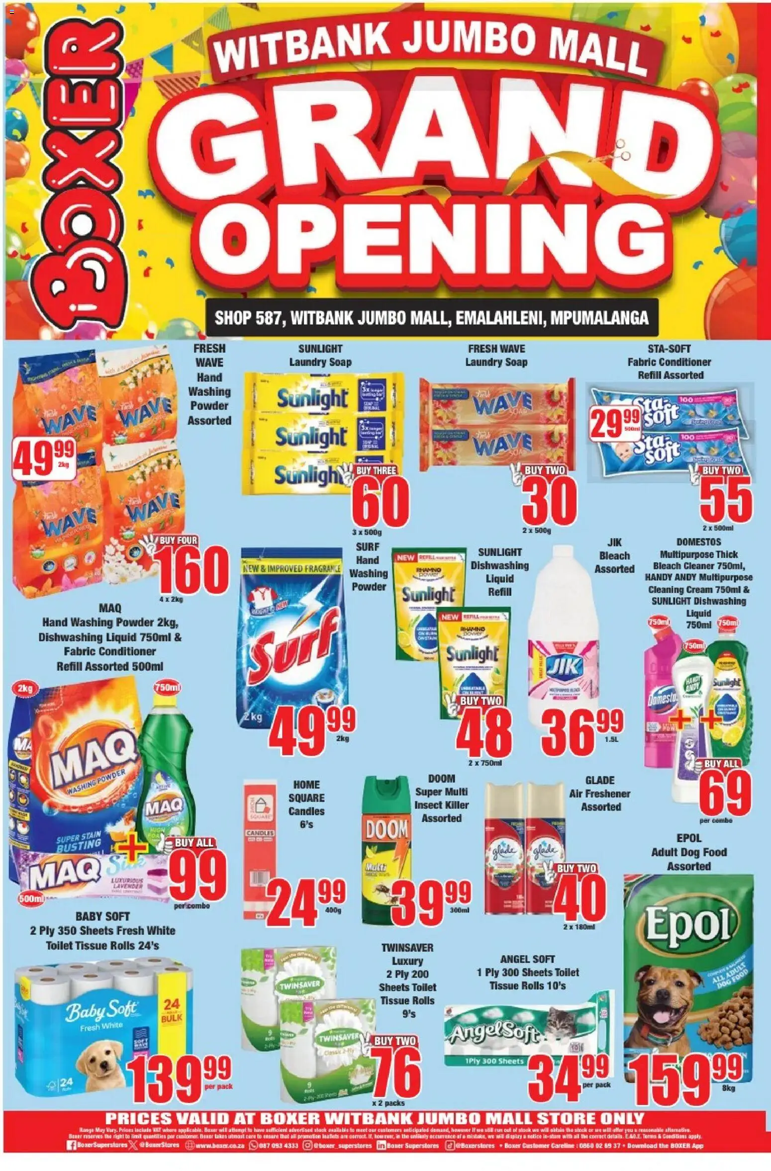 New Boxer catalogue – valid from 19.03.2026 | Page: 12 | Products: Bleach, Fragrance, Washing powder, Paper