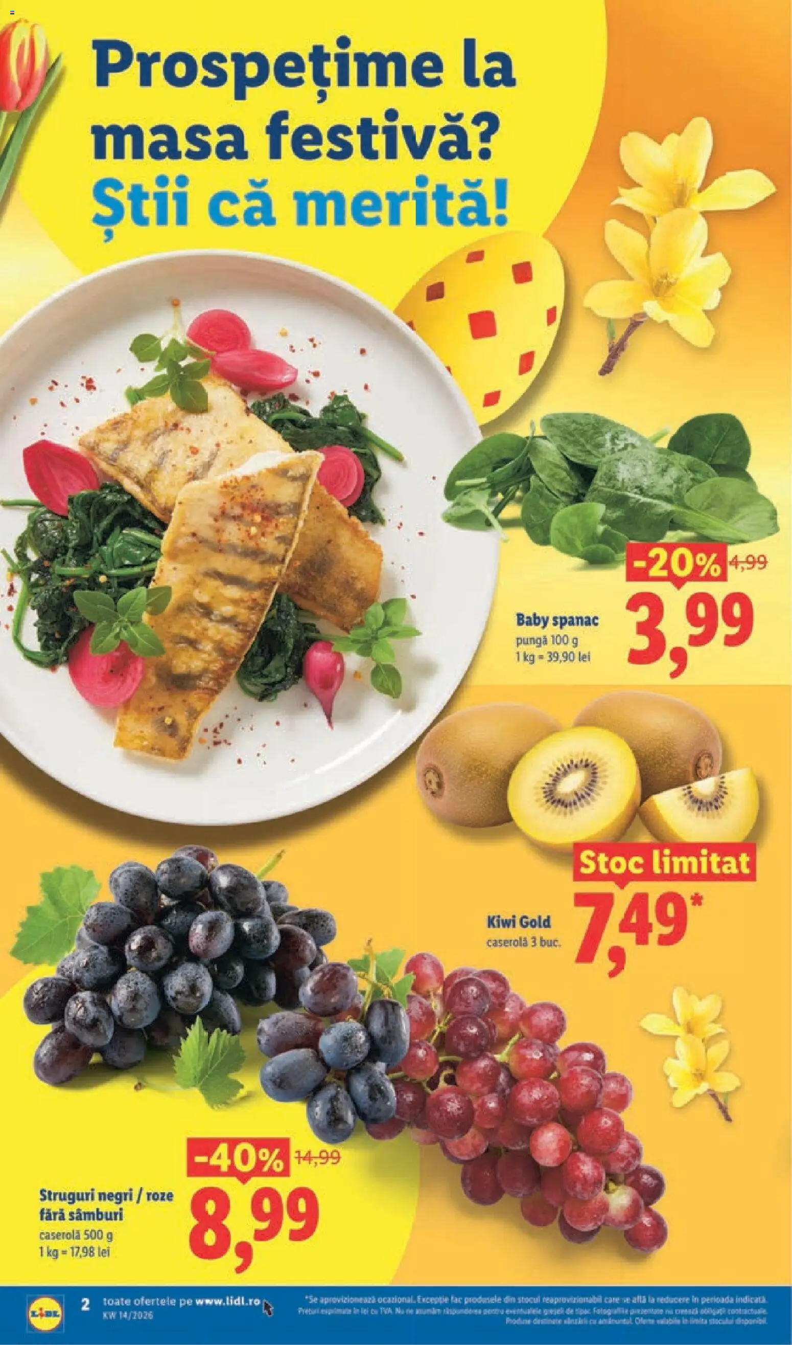 Noul catalog Lidl – valabil de la 30.03.2026 | Pagină: 2 | Produse: Struguri, Pungă, Masă, Kiwi