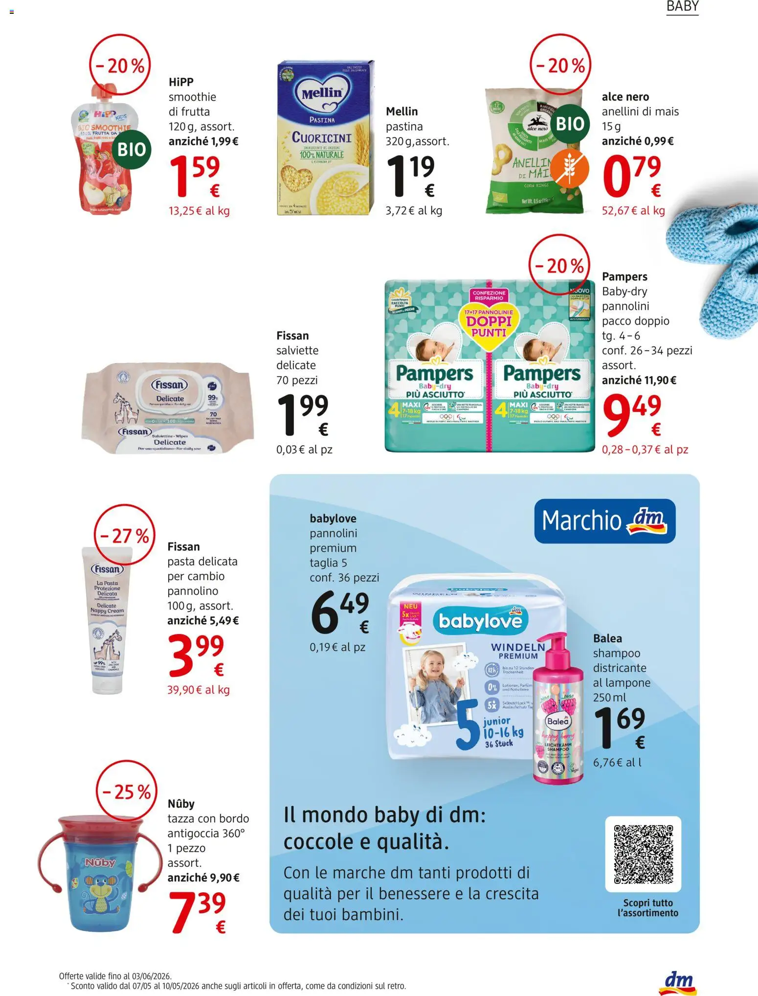 Volantino dm drogerie markt del 07.05.2026 | Pagina: 11 | Prodotti: Shampoo, Frutta, Pasta, Lampone
