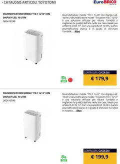 Anteprima del volantino Eurobrico Articoli Toyotomi catalogo valido a partire dal 23.07.2025 | Pagina: 15 | Prodotti: Mobile, Deumidificatore