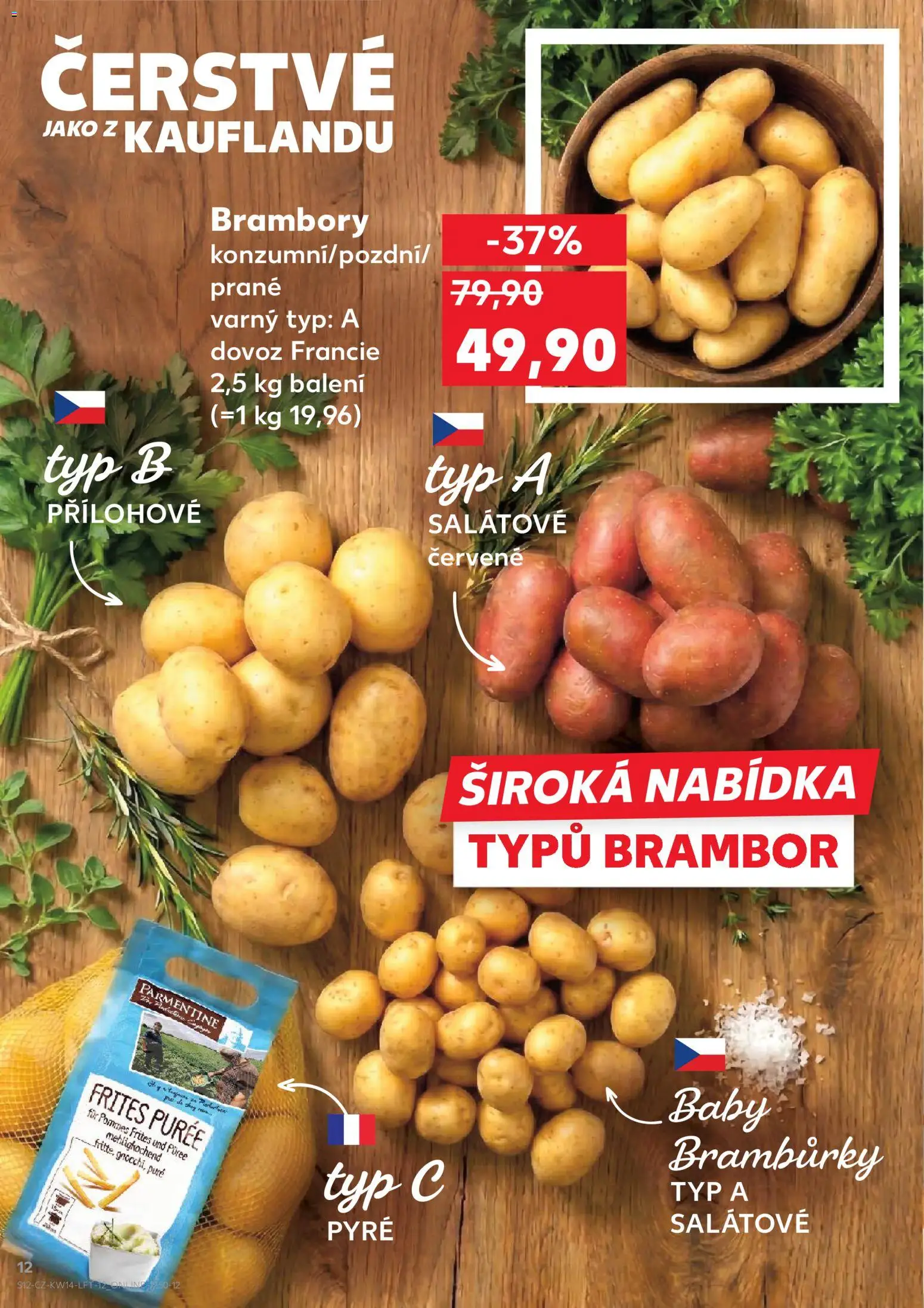 Kaufland leták - Plzeň Bory od 01.04.2026 | Strana: 12 | Produkty: Bramburky, Brambory