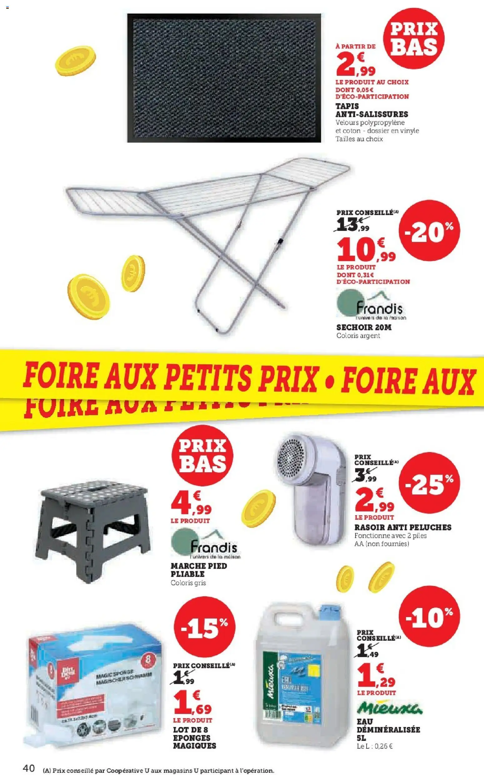 {H1} | Page: 40 | Produits: Séchoir, Rasoir, Tapis, Piles