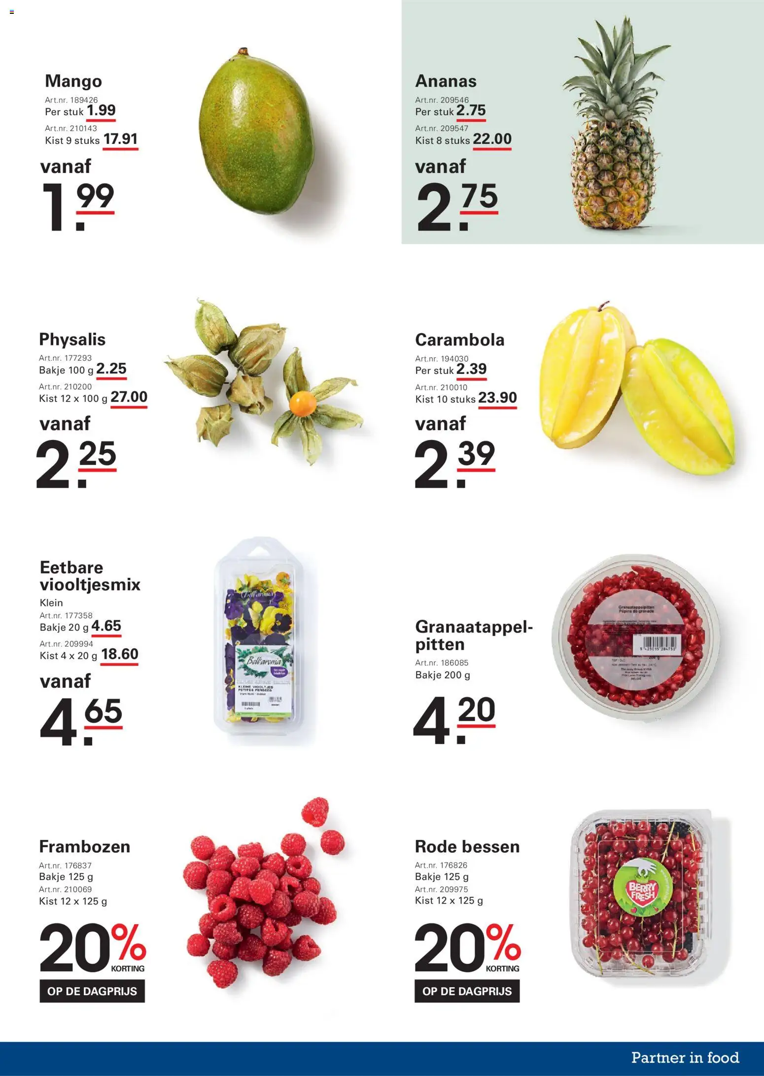{H1} | Pagina: 11 | Producten: Ananas, Mango, Granaatappel, Frambozen