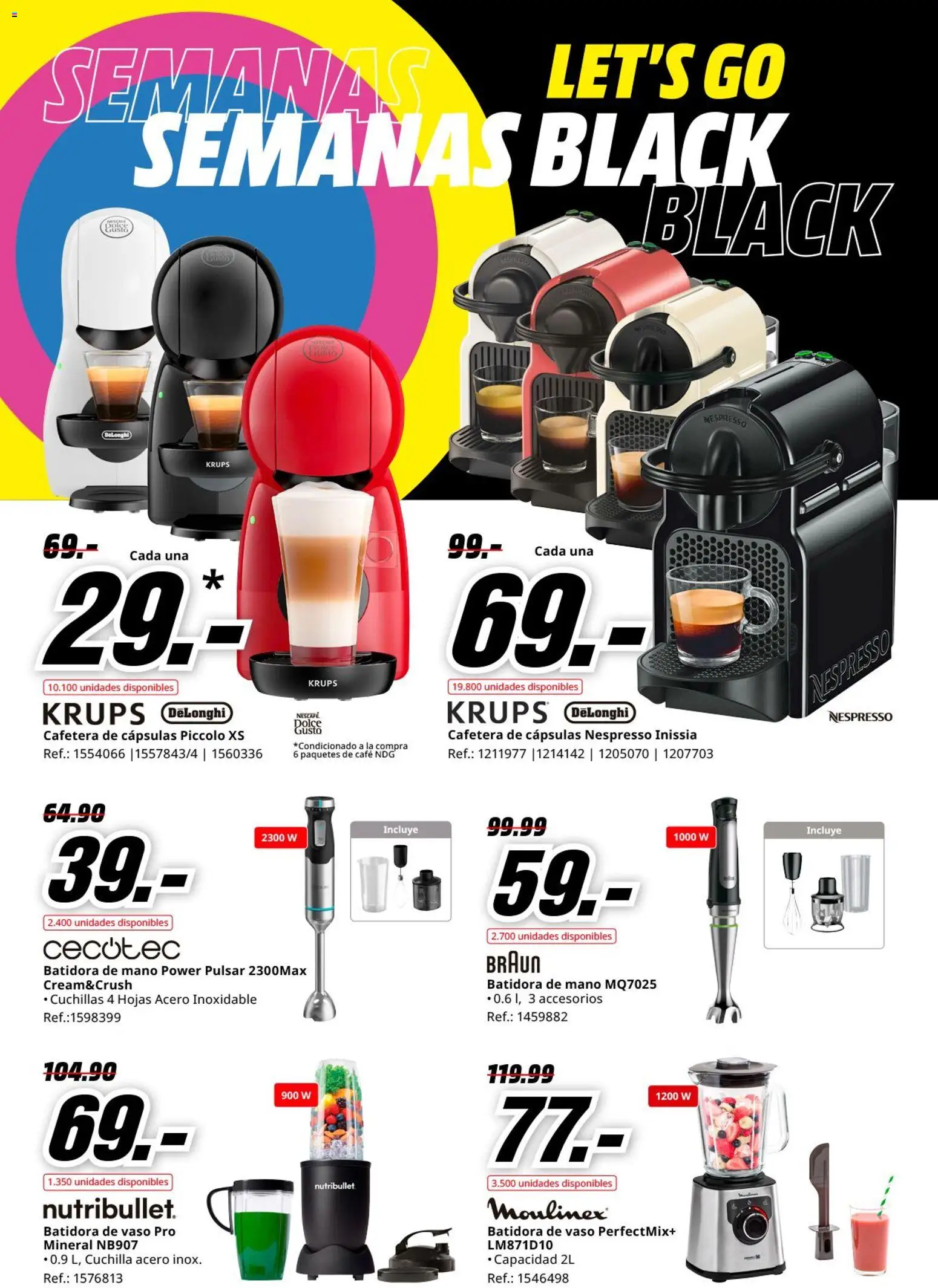 Media Markt Black Friday │ válido desde el 12.11.2025 | Página: 9 | Productos: Café, Cafetera, Batidora
