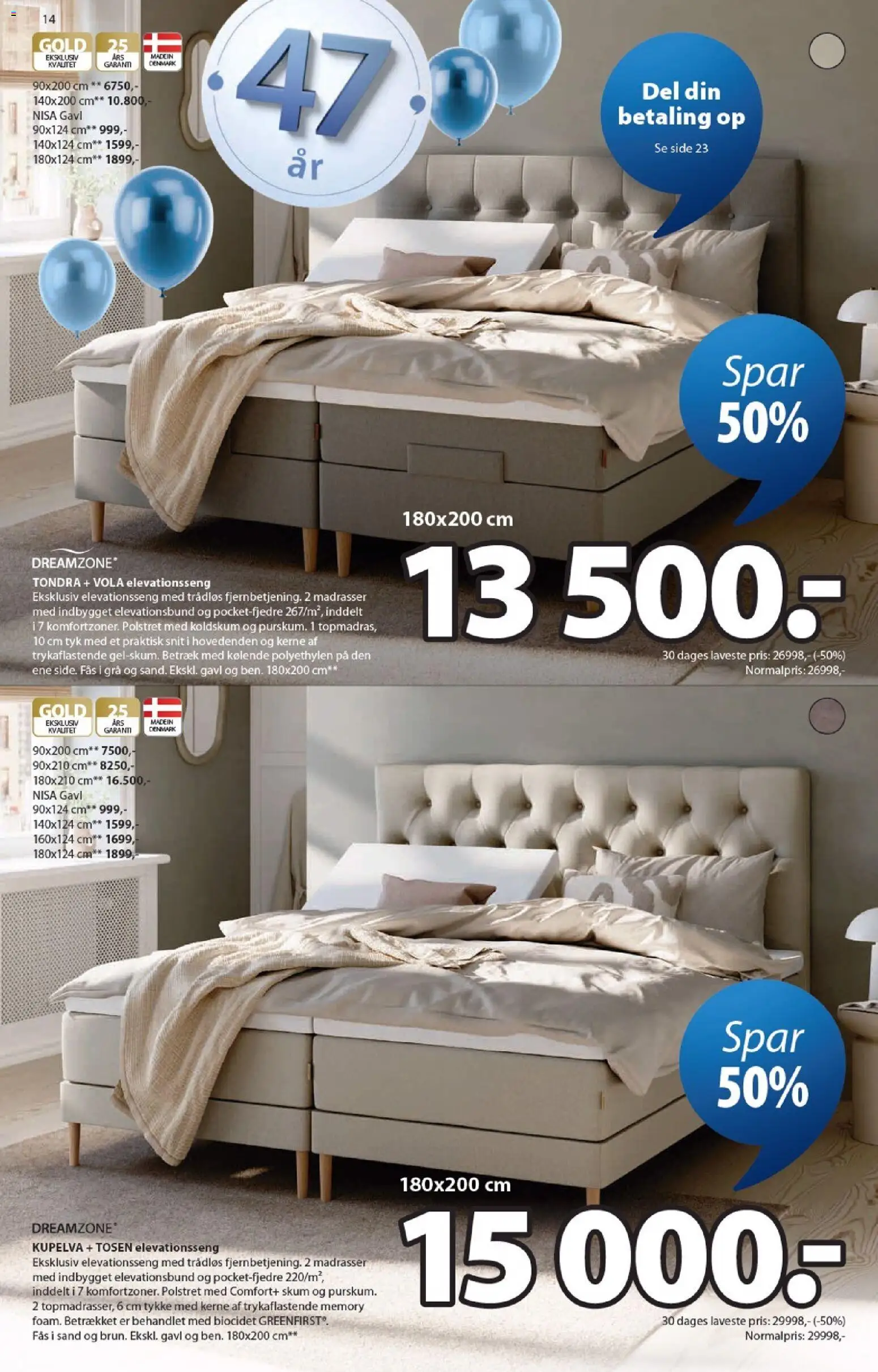 JYSK tilbudsavis – gyldig fra 10.04.2026 | Side: 14 | Produkter: Elevationsseng