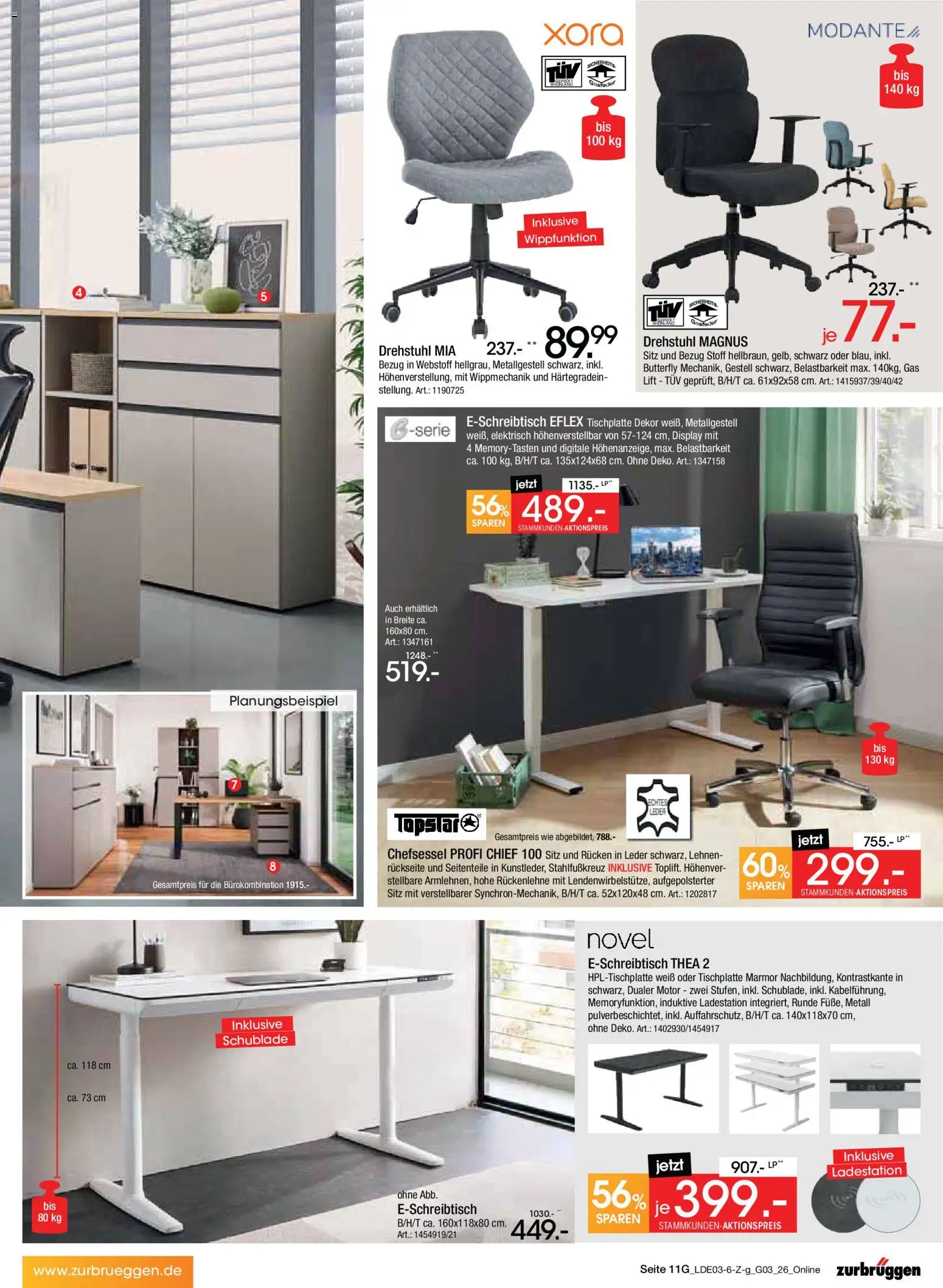 Zurbrüggen Bonus Sonder-Tage – gültig ab 15.03.2026 | Seite: 25 | Produkte: Chefsessel