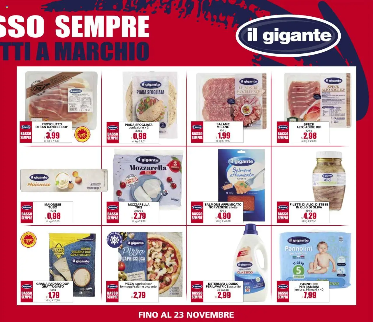 Volantino Il Gigante del 13.10.2025 | Pagina: 25 | Prodotti: Salame, Prosciutto, Lavatrice, Grana Padano
