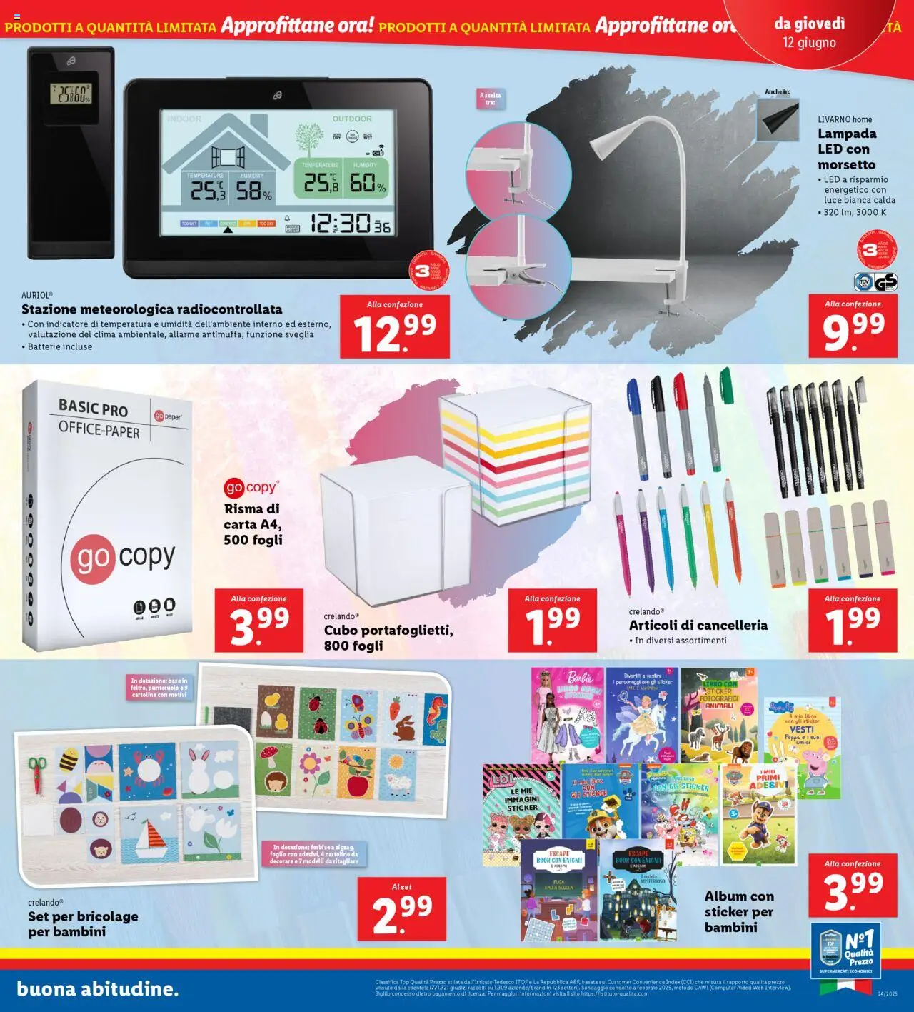 Volantino Lidl del 09.06.2025 | Pagina: 31 | Prodotti: Top, Forbice, Batterie, Lampada