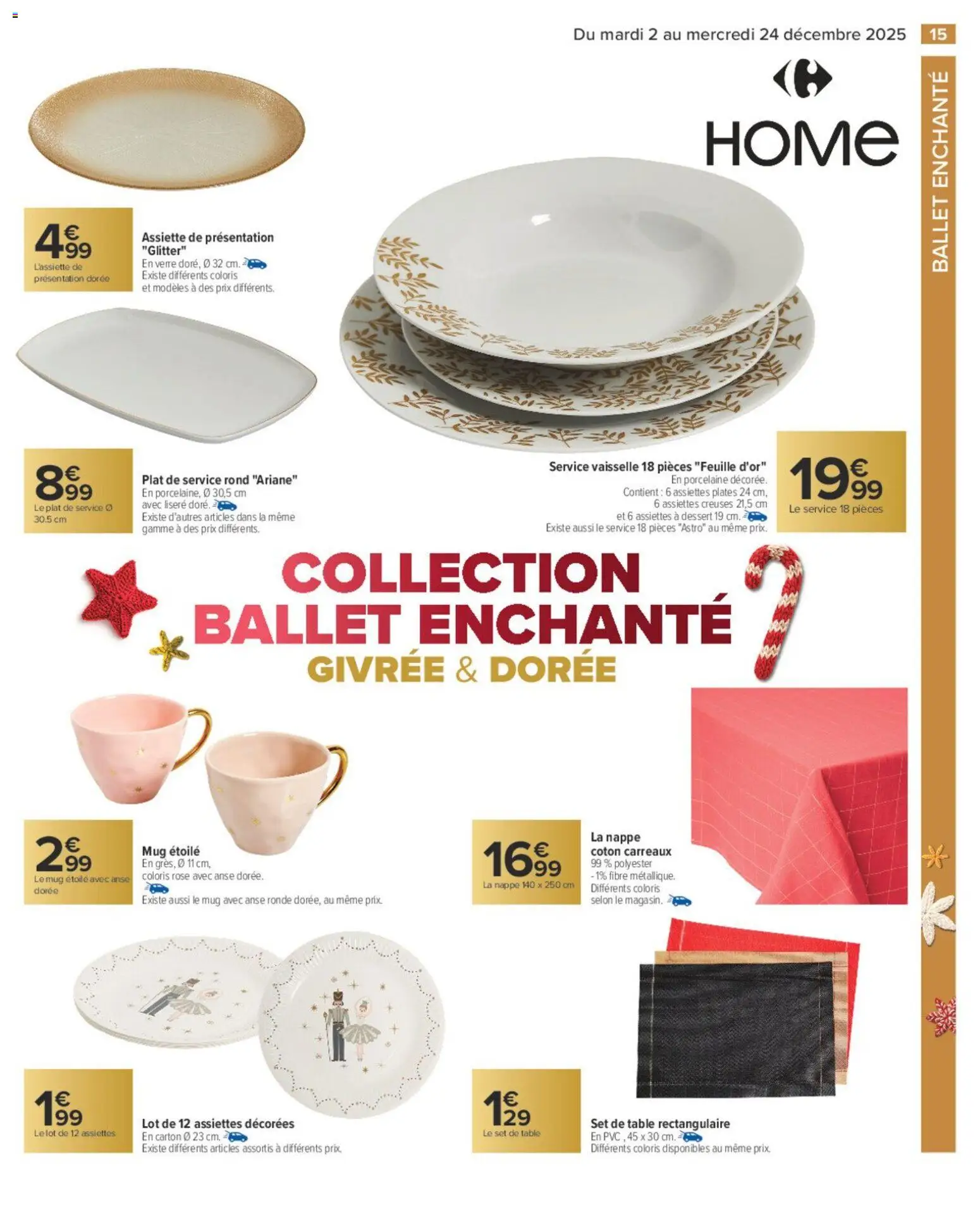 {H1} | Page: 15 | Produits: Coton, Porcelaine, Service vaisselle, Nappe