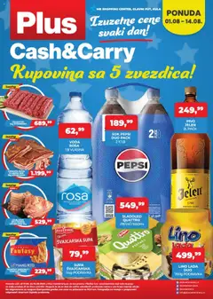Plus Cash & Carry katalog - važi od 01.08.2025 | Strana: 1 | Proizvode: Pistaći, Podravka, Lino lada, Pepsi
