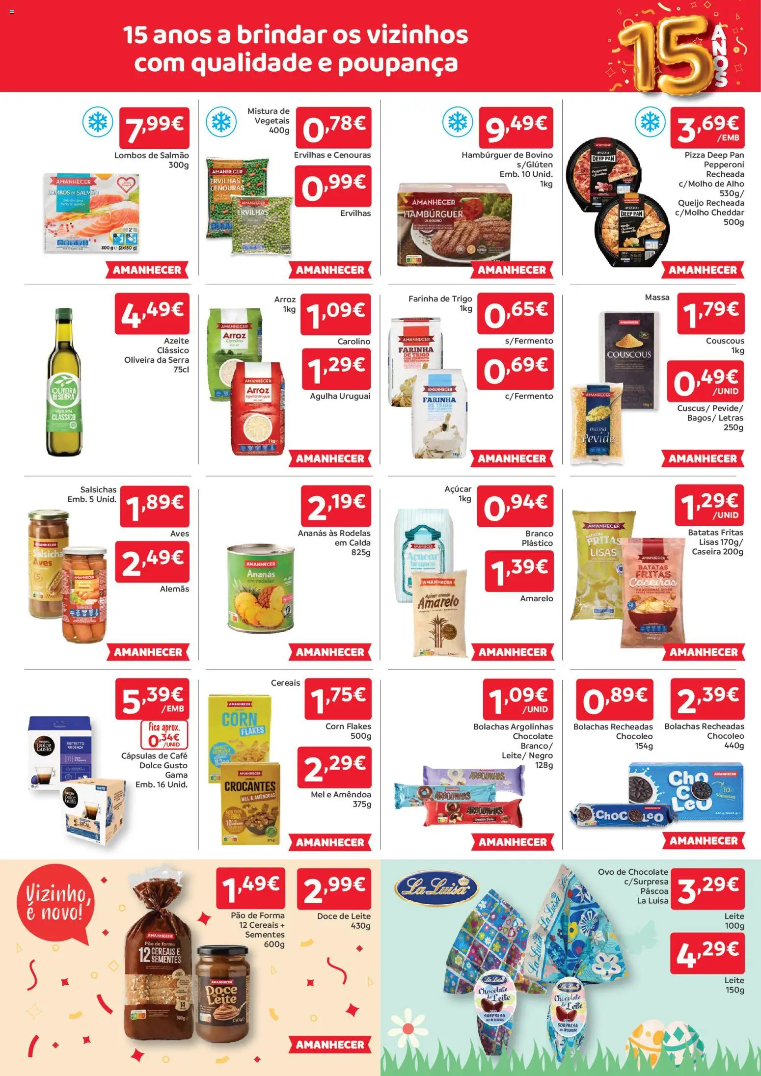 Amanhecer folheto │ válido de 12.03.2026 | Página: 3 | Produtos: Azeite, Bolachas, Chocolate, Dolce gusto