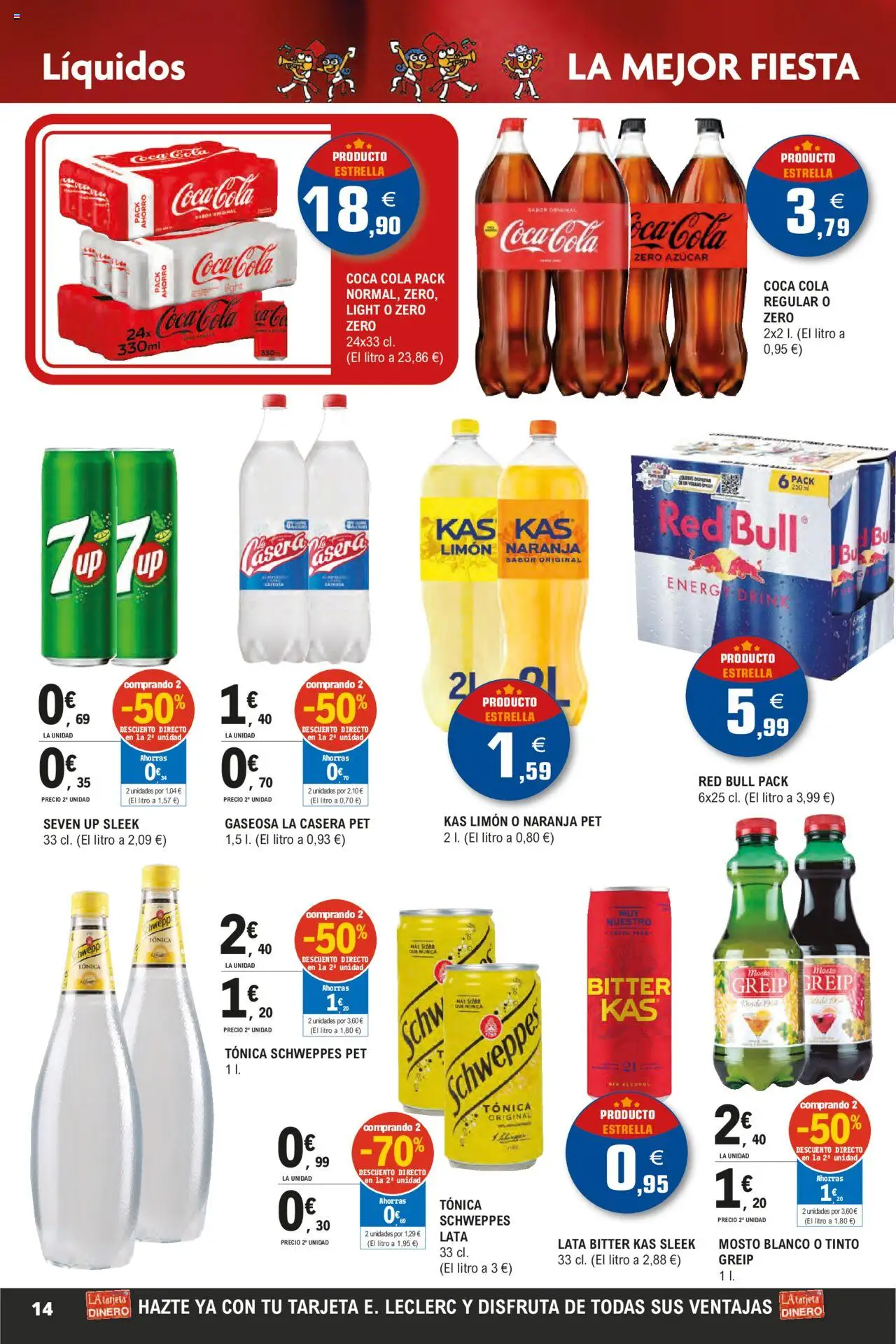E.Leclerc - Descubre la Calidad y Frescura  │ válido desde el 18.06.2025 | Página: 14 | Productos: Gaseosa