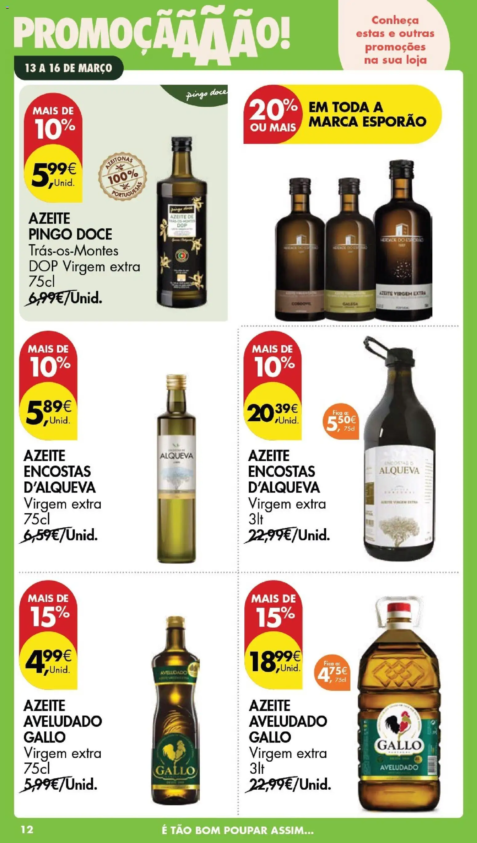 Pingo Doce Poupe este Fim de Semana │ válido de 13.03.2026 | Página: 12 | Produtos: Azeite, Azeitonas