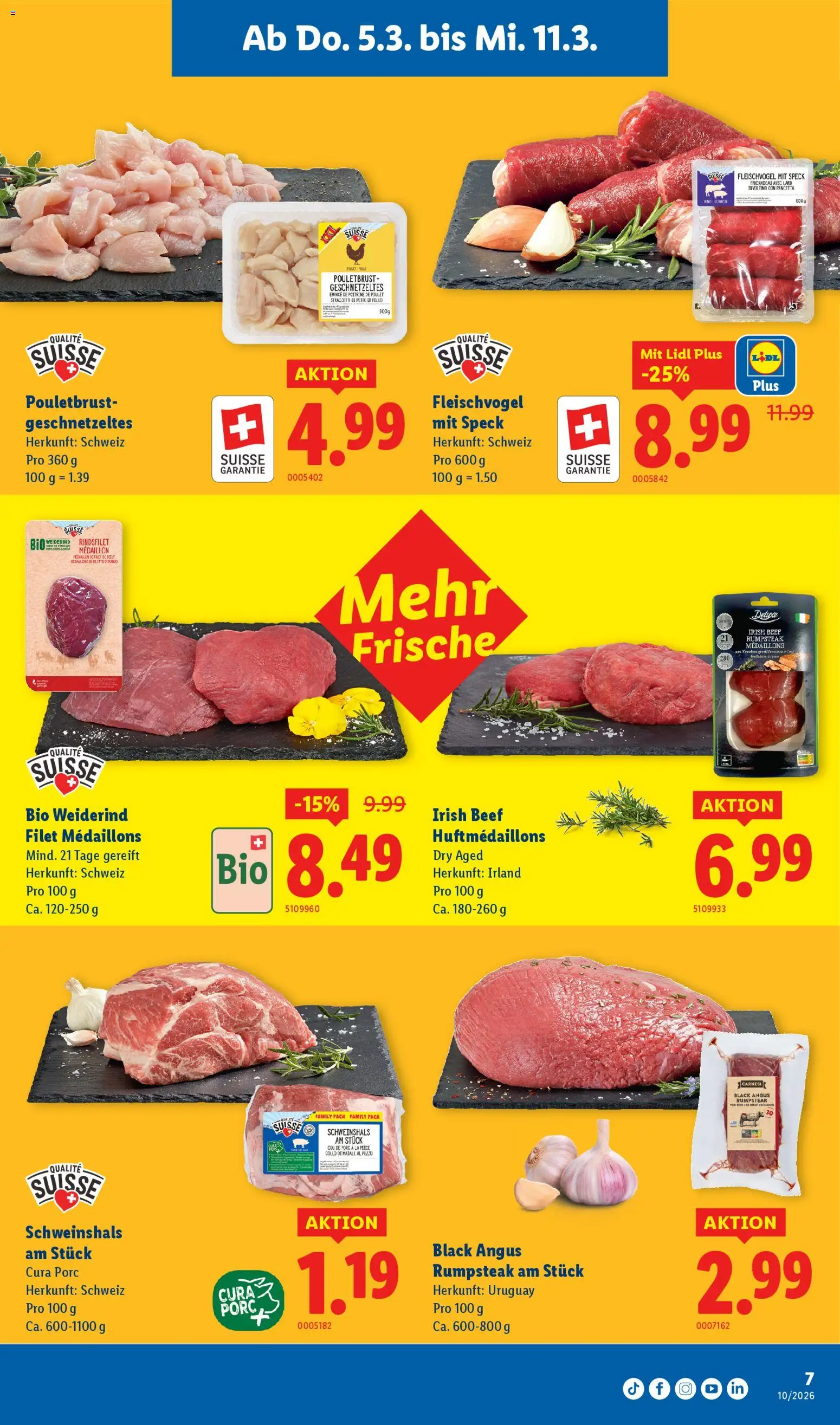 Lidl Aktionen – gültig ab 05.03.2026 | Seite: 7 | Produkte: Pouletbrust