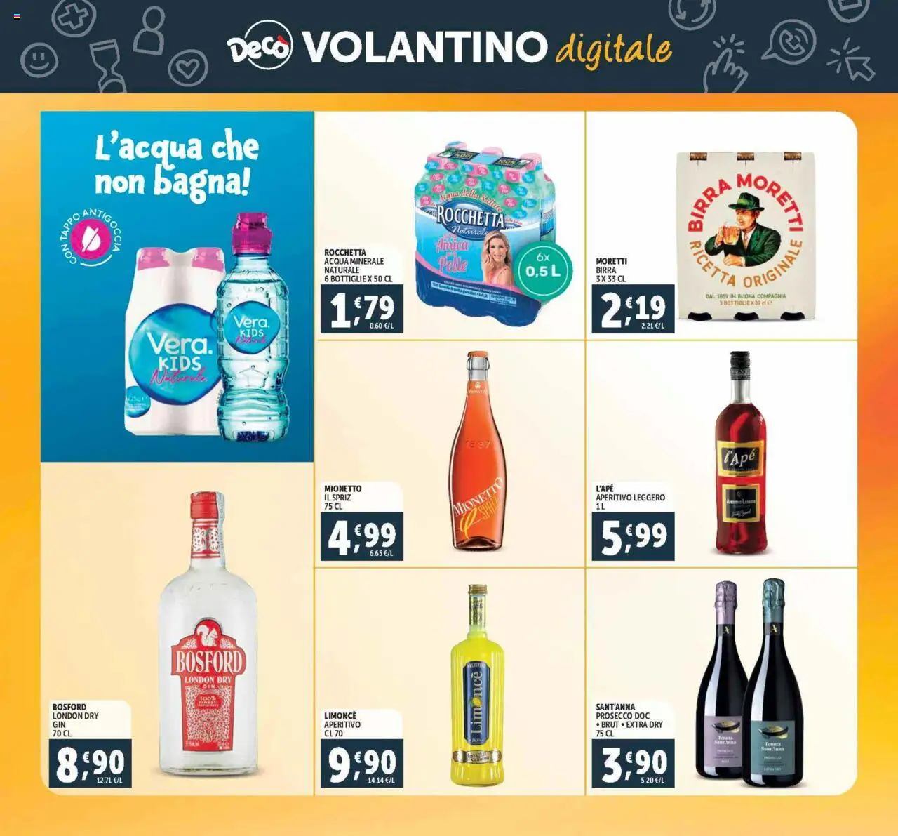 Volantino Decò del 12.09.2025 | Pagina: 29 | Prodotti: Prosecco, Acqua, Acqua minerale, Aperitivo