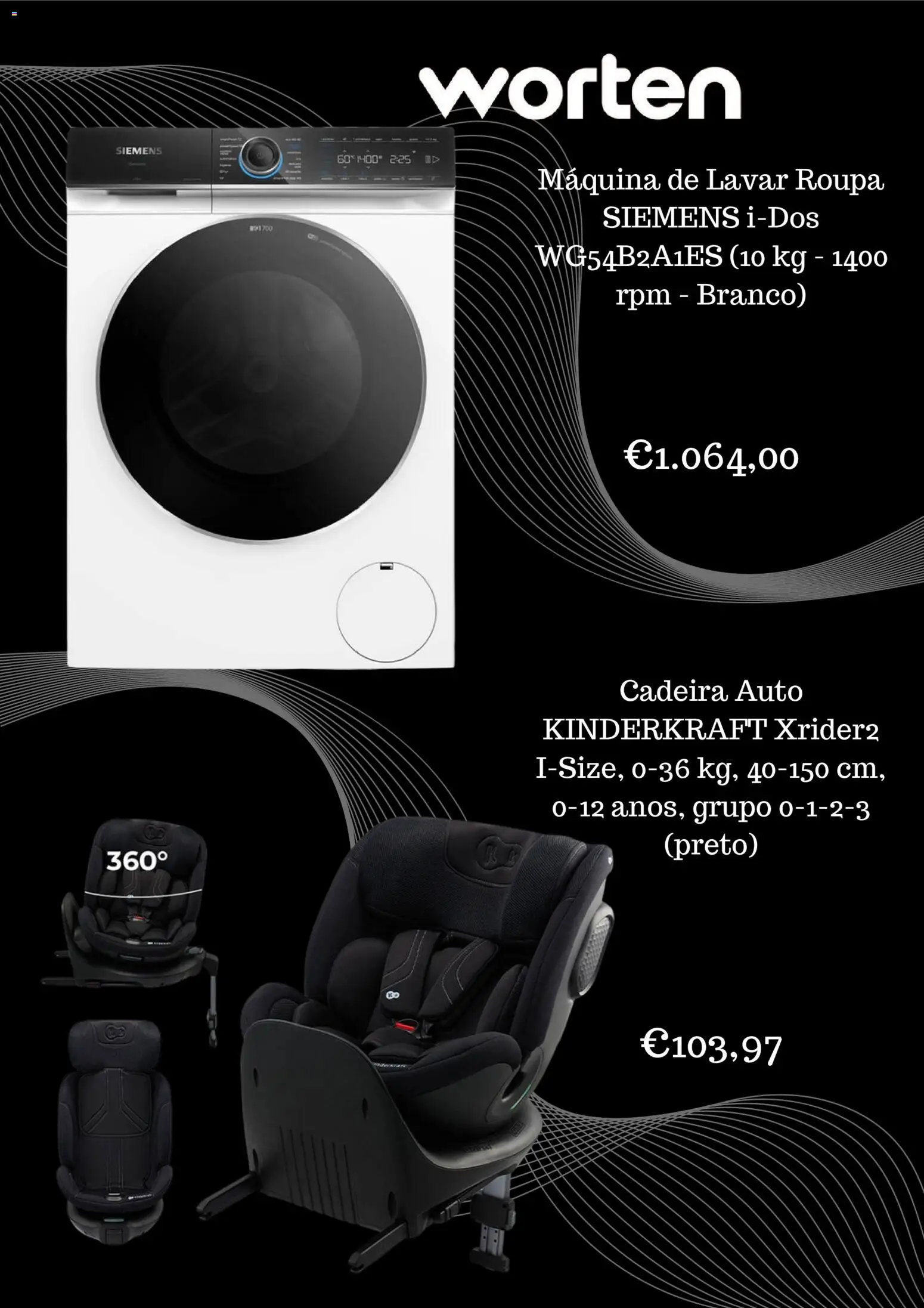 Worten Black Friday │ válido de 11.11.2025 | Página: 5 | Produtos: Máquina de lavar, Cadeira