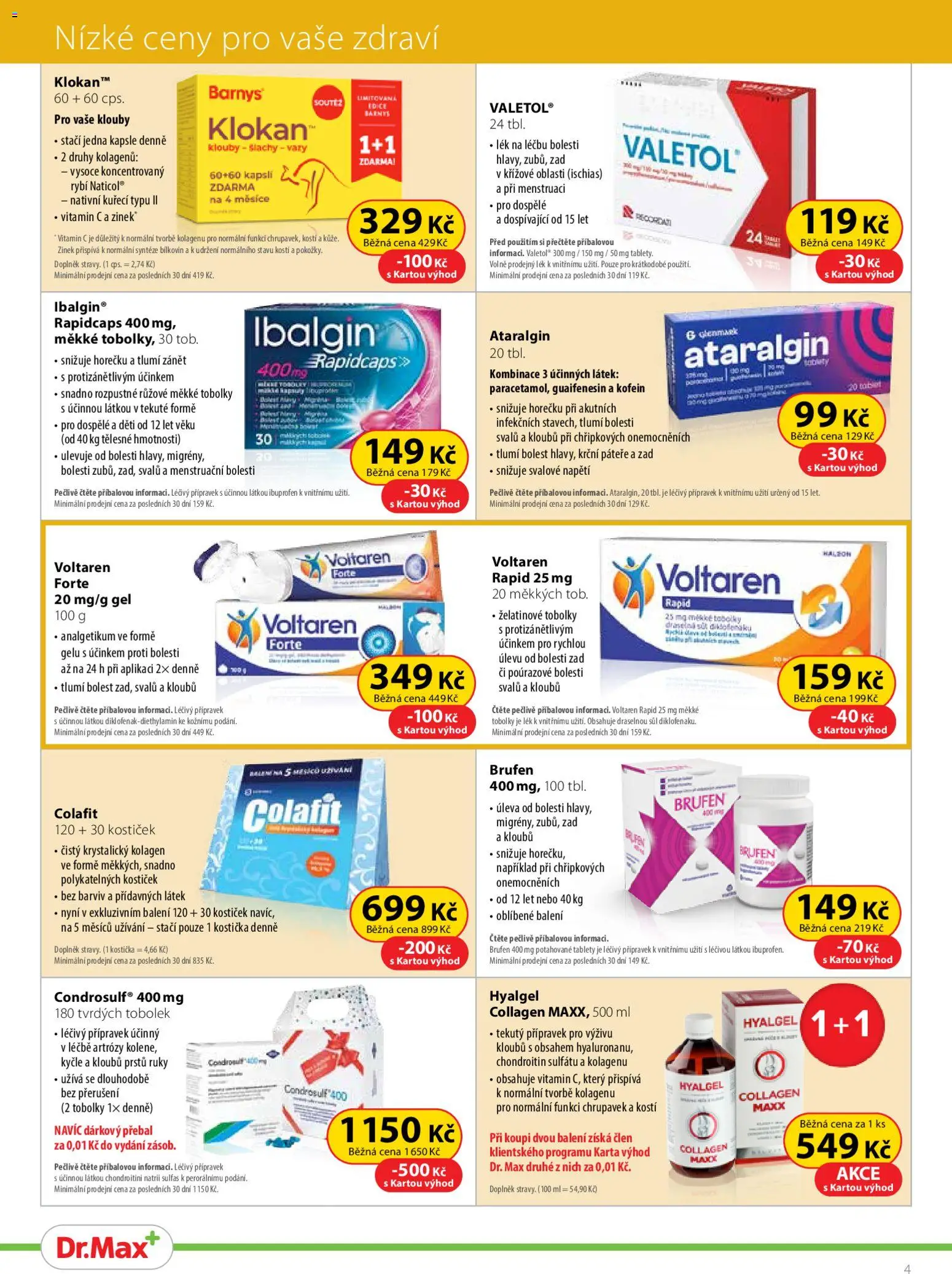 Dr. Max leták od 01.11.2025 | Strana: 4 | Produkty: Vitamin c, Voltaren Forte, Kolagen, Colafit