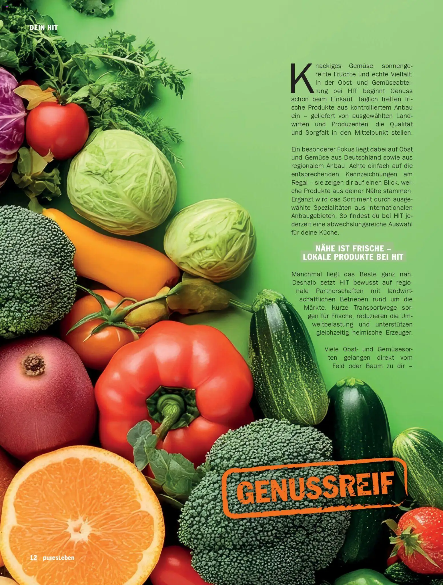 HIT pures Leben 02/2026 – gültig ab 14.04.2026 | Seite: 12 | Produkte: Regal, Gemüse, Obst