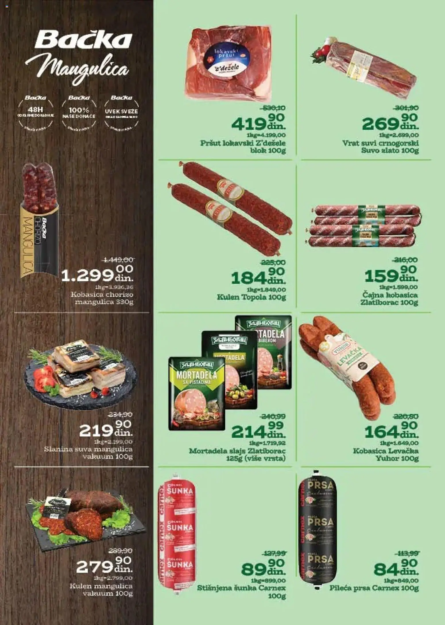 Univerexport katalog - važi od 10.11.2025 | Strana: 28 | Proizvode: Kulen, Mortadela, Šunka, Kobasica