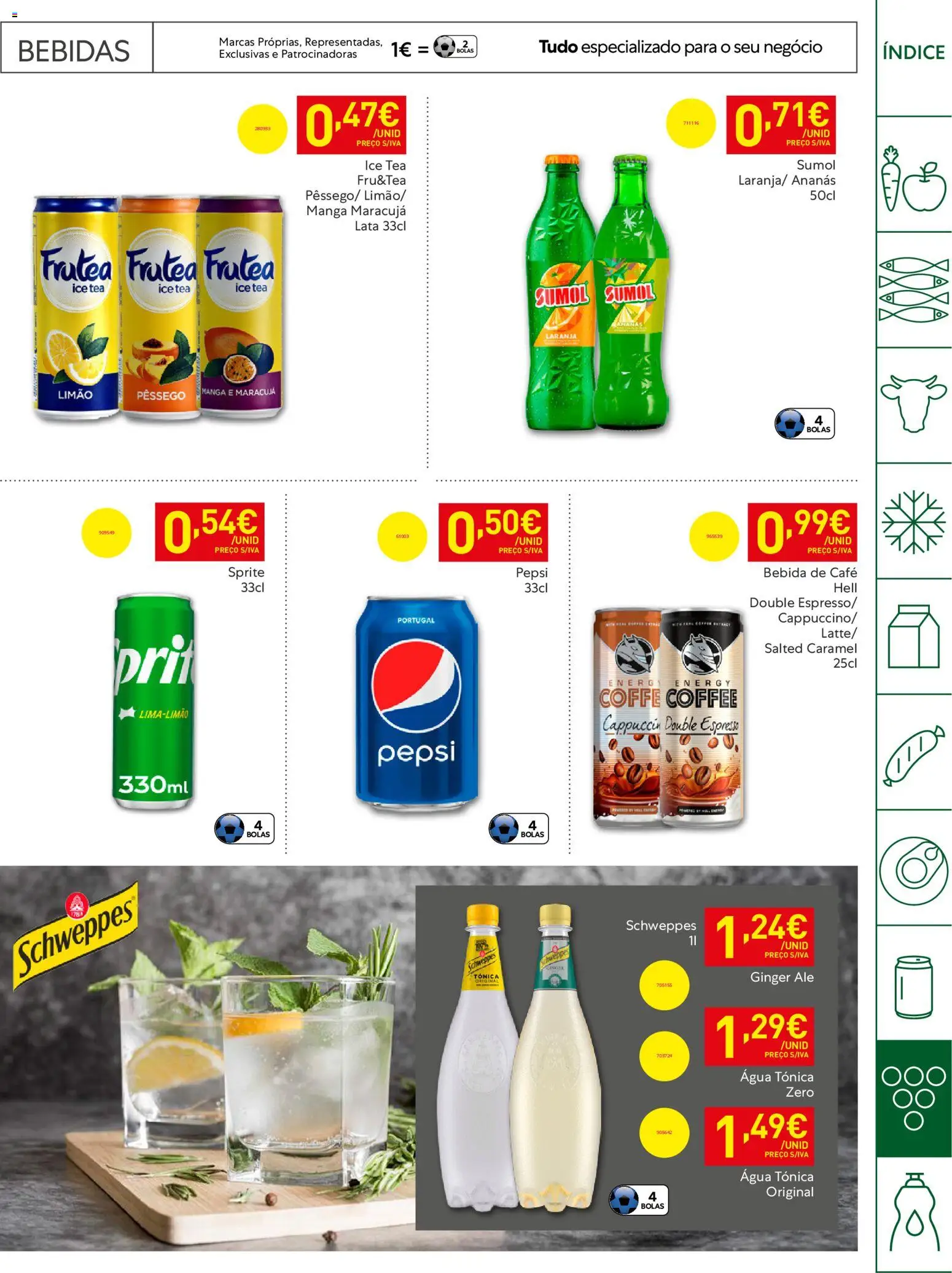 Recheio - Horeca Bons Negócios Madeira │ válido de 21.04.2026 | Página: 25 | Produtos: Agua, Café, Sumo, Bebida