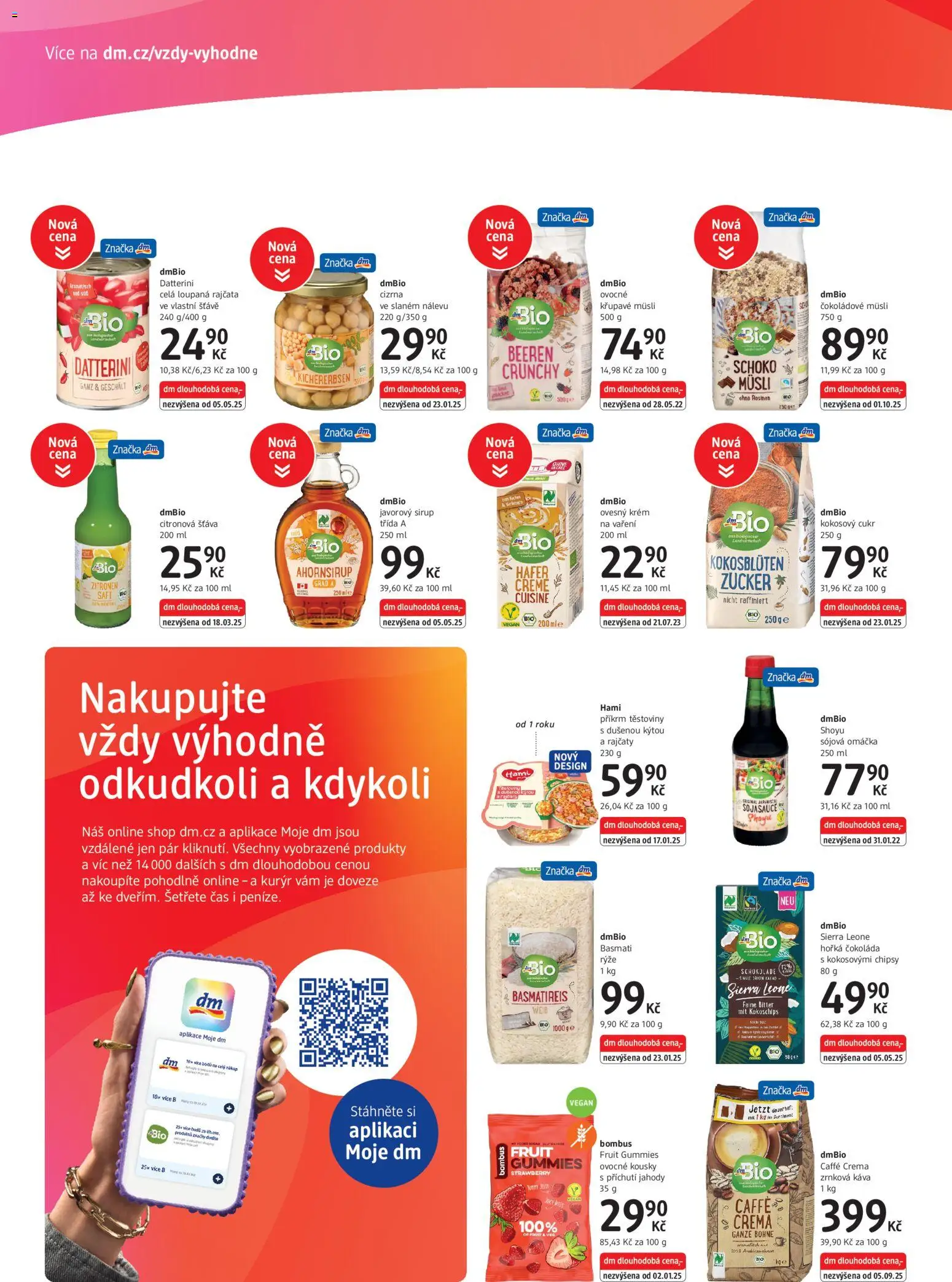 dm drogerie leták - Express od 22.01.2026 | Strana: 2 | Produkty: Káva, Jahody, Sirup, Cizrna