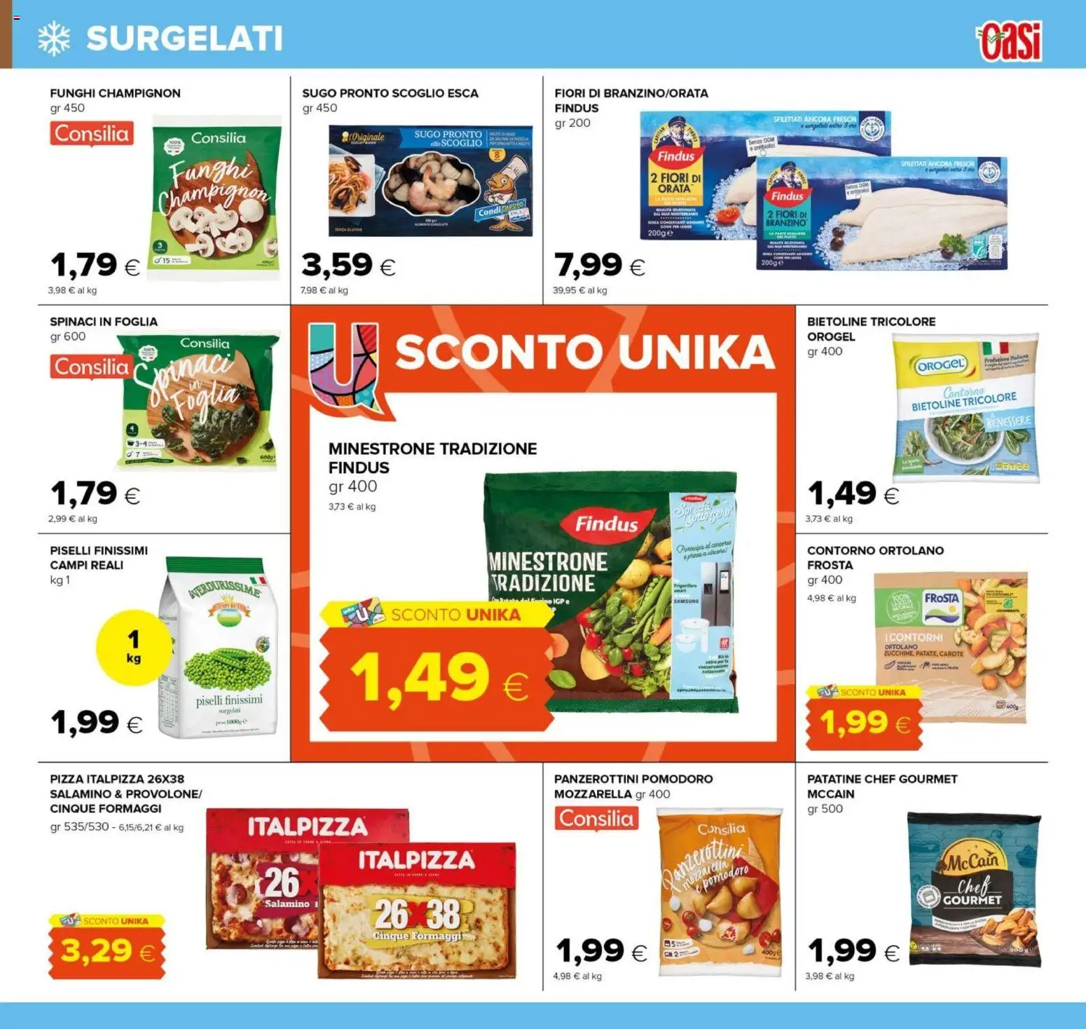 Volantino Oasi del 12.02.2026 | Pagina: 15 | Prodotti: Branzino, Orata, Pomodoro, Spinaci