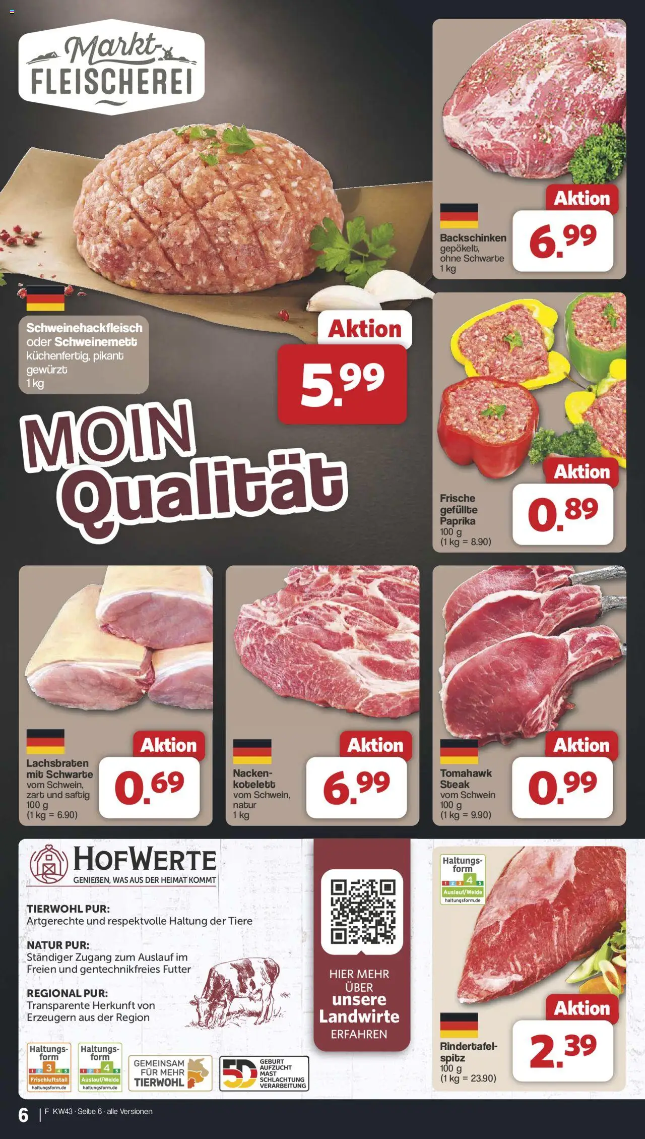 Famila Nordwest Prospekt 	 – gültig ab 20.10.2025 | Seite: 6 | Produkte: Paprika, Steak