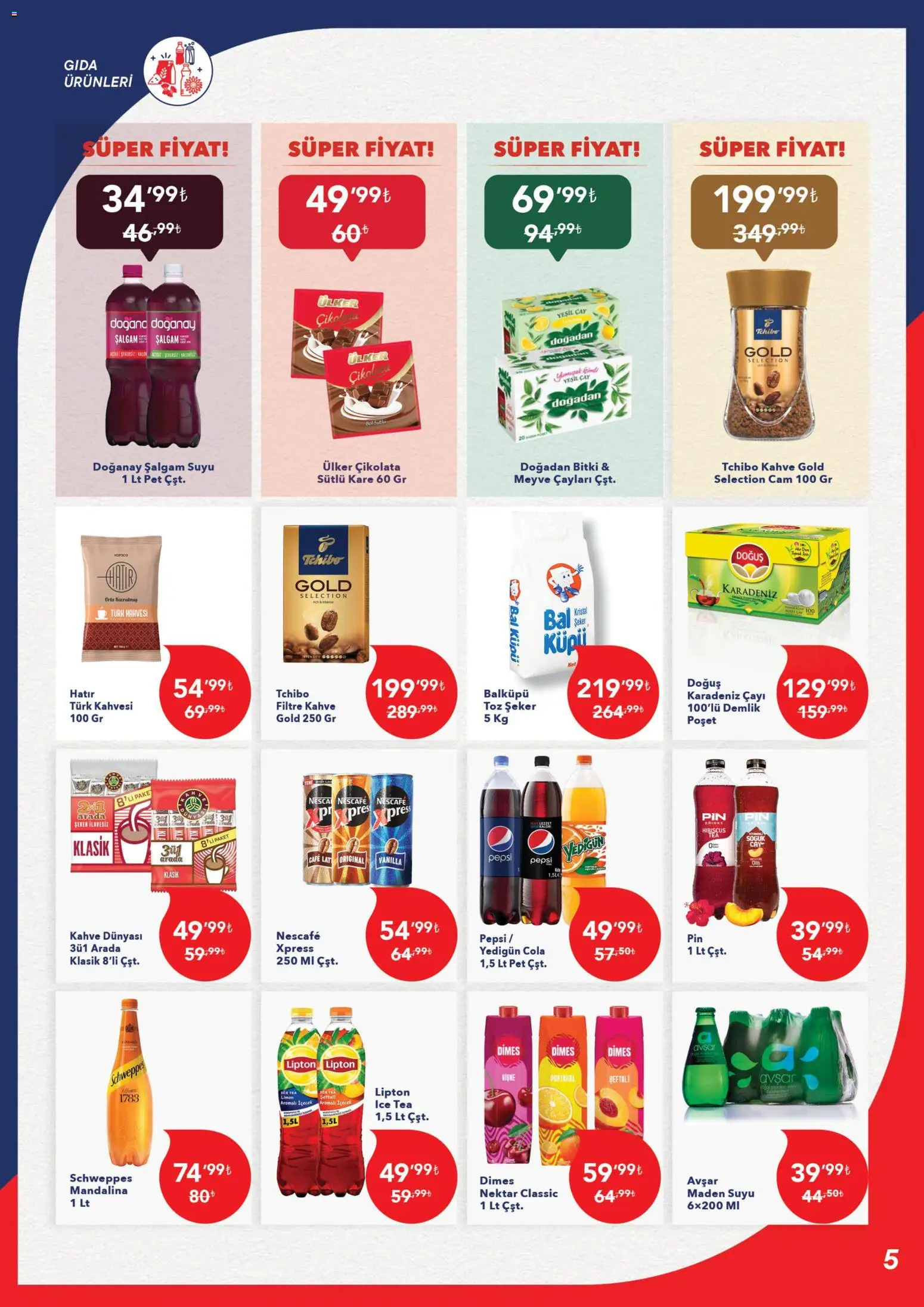 Kim Market Katalog - Marmara Insert - 19.01.2026 tarihinden itibaren geçerlidir | Sayfa: 5 | Ürünler: Çay, Mandalina, Şeftali, Toz şeker