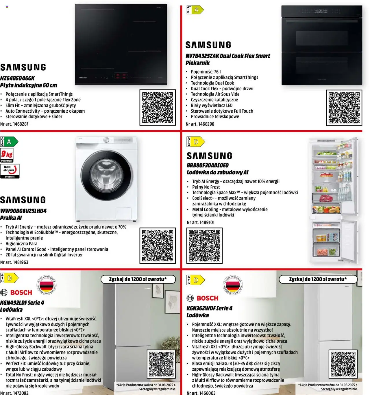 Media Markt promocje - Moc Letnich Okazji od 01.06.2025 | Strona: 7 | Produkty: Płyta indukcyjna, Lodówka, Pralka, Plyty