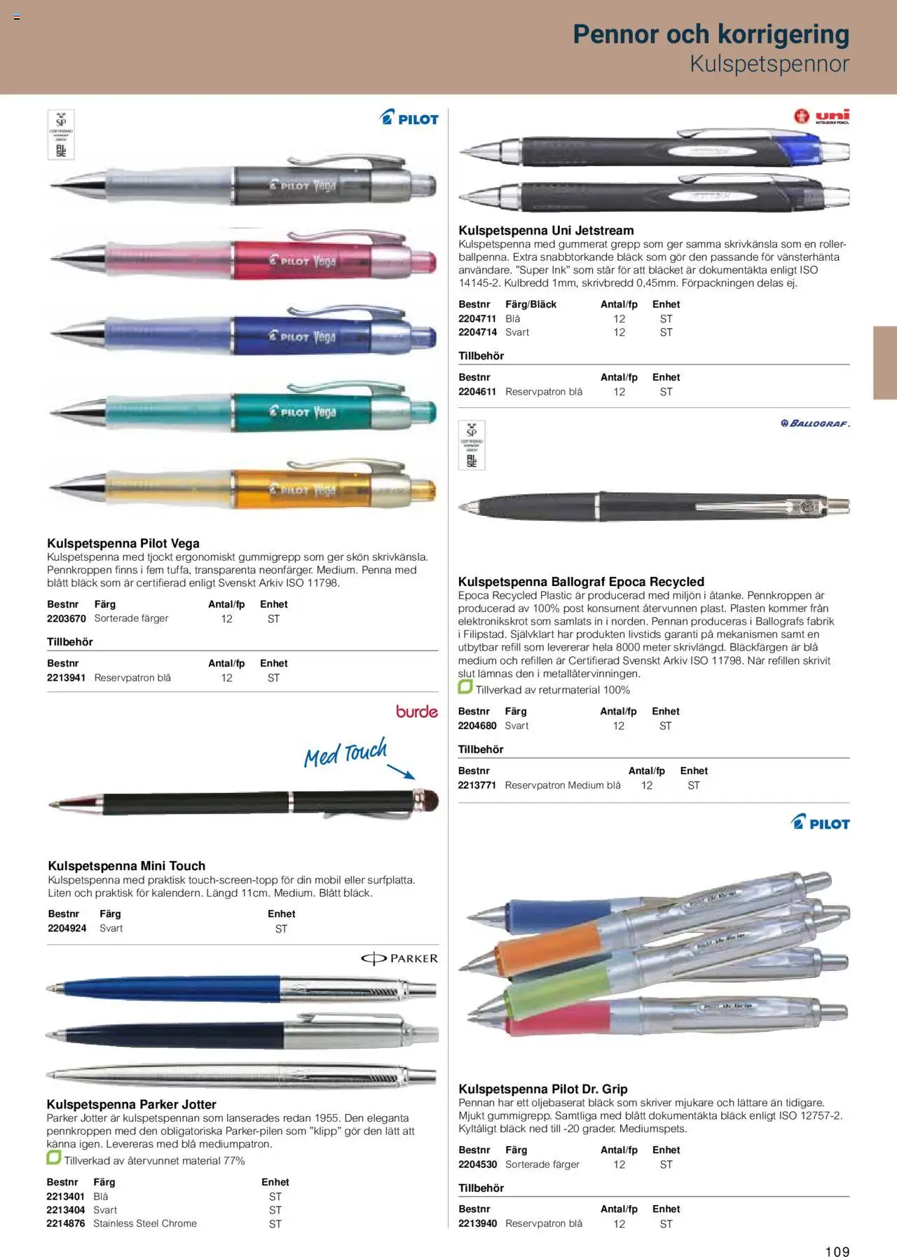 Office Depot reklamblad aktuell från 15.02.2024 | Sida: 111 | Produkter: Penna, Roller