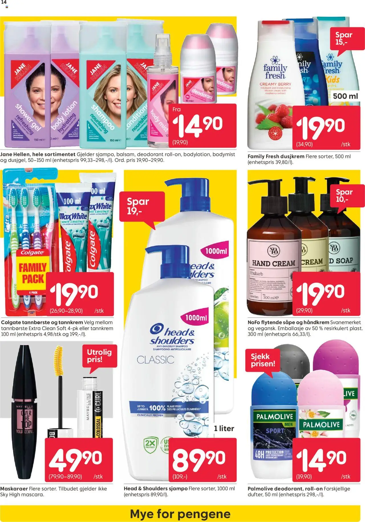  | Side: 14 | Produkter: Deodorant, Toaster, Dusjkrem, Jupe en jean