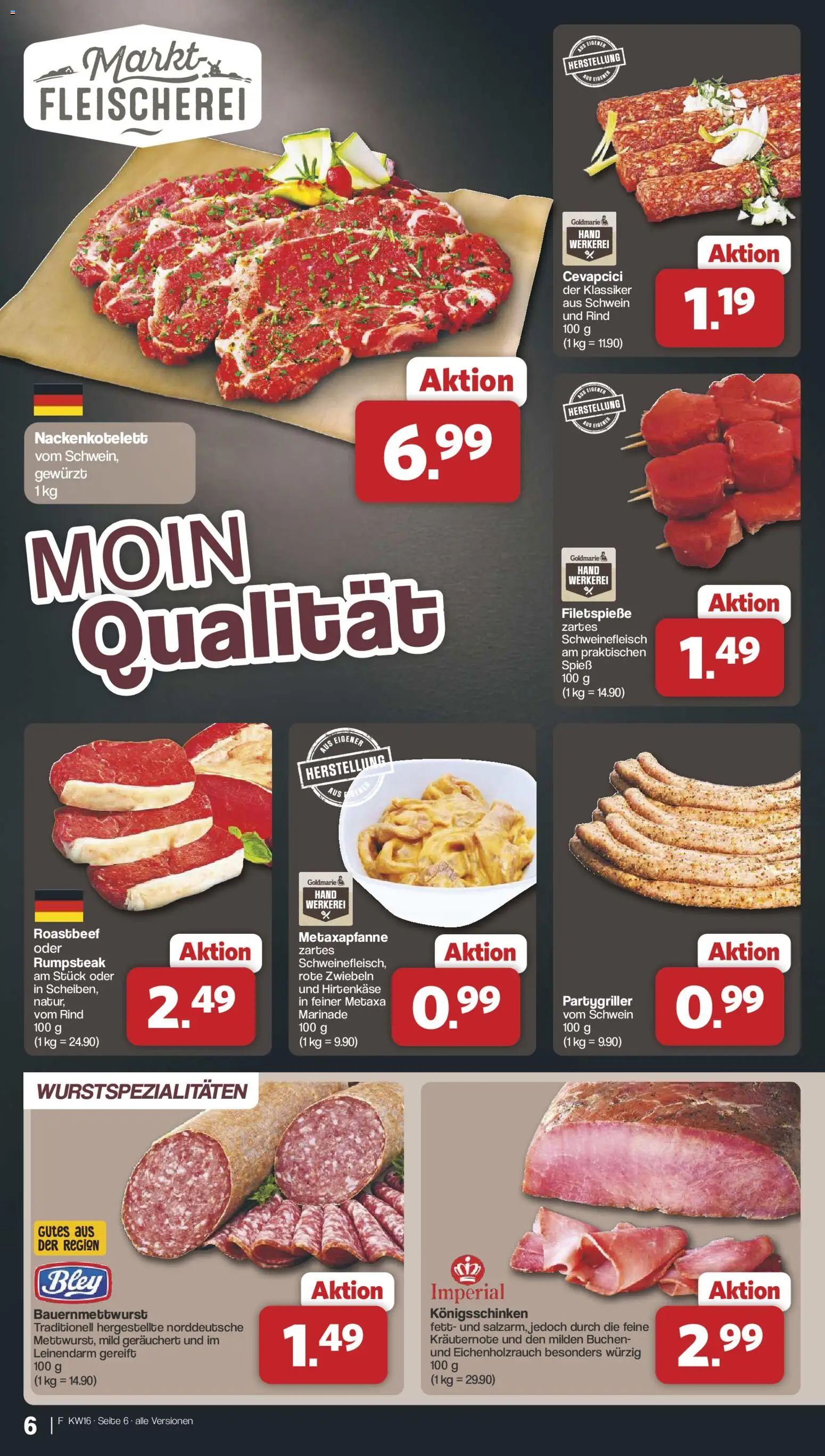 Famila Nordwest Prospekt 	 – gültig ab 13.04.2026 | Seite: 6 | Produkte: Rumpsteak, Roastbeef, Zwiebeln, Schweinefleisch