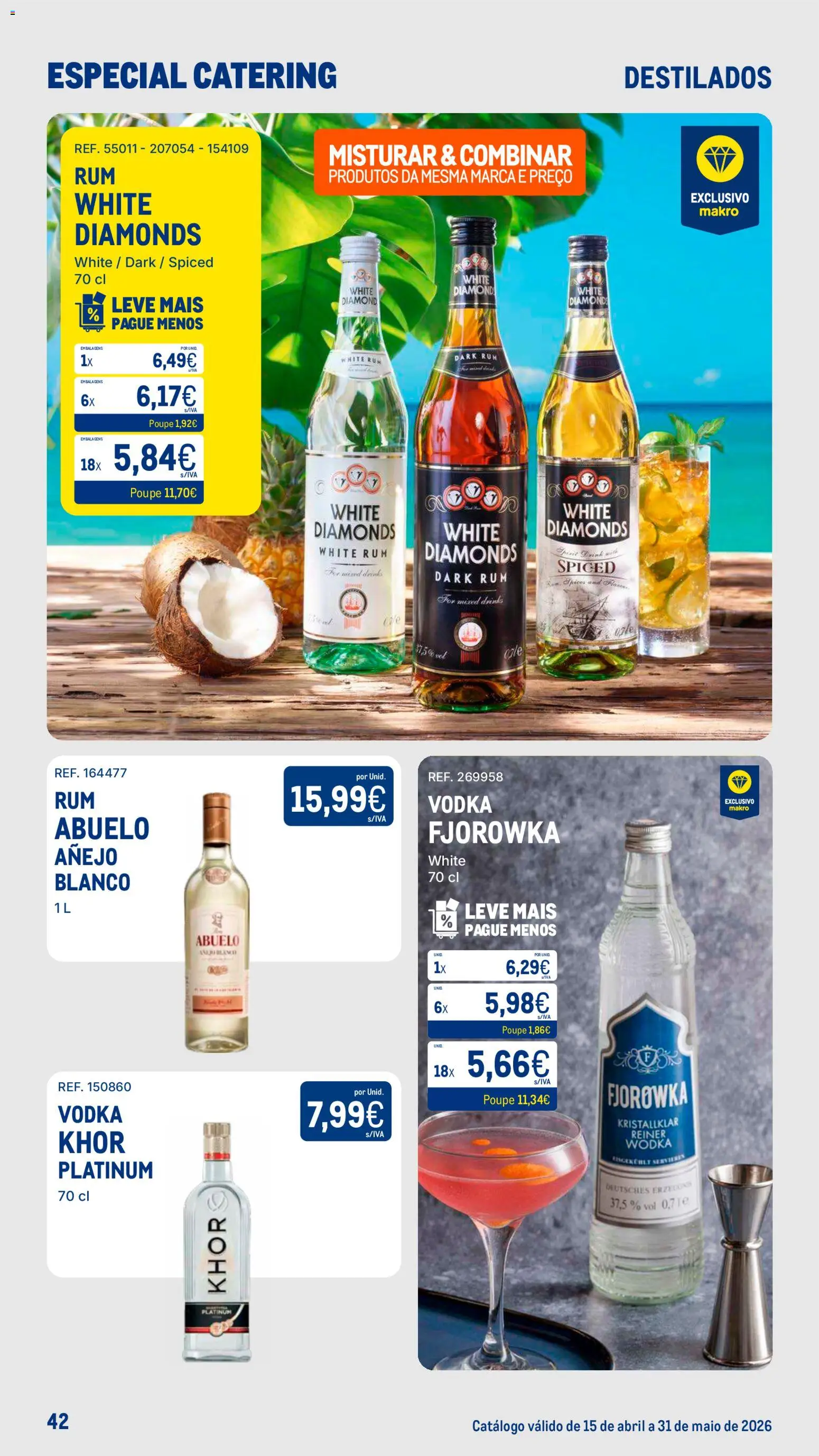 Makro Especial Catering │ válido de 15.04.2026 | Página: 42 | Produtos: Rum, Vodka