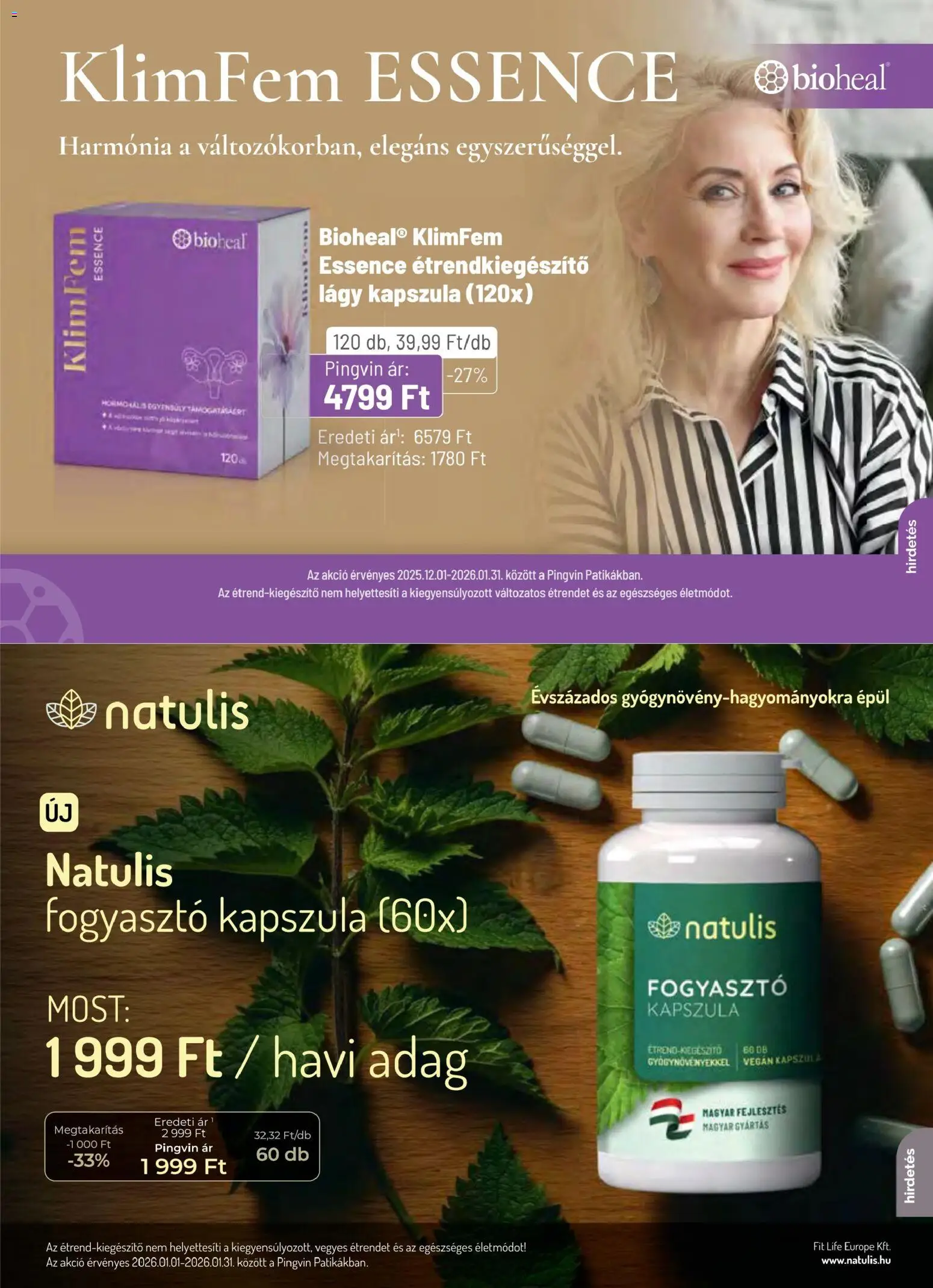 Pingvin Patika akciós ujság - amely érvényes a következő dátumtól: 01.01.2026 | Oldal: 11 | Termékek: Vegán