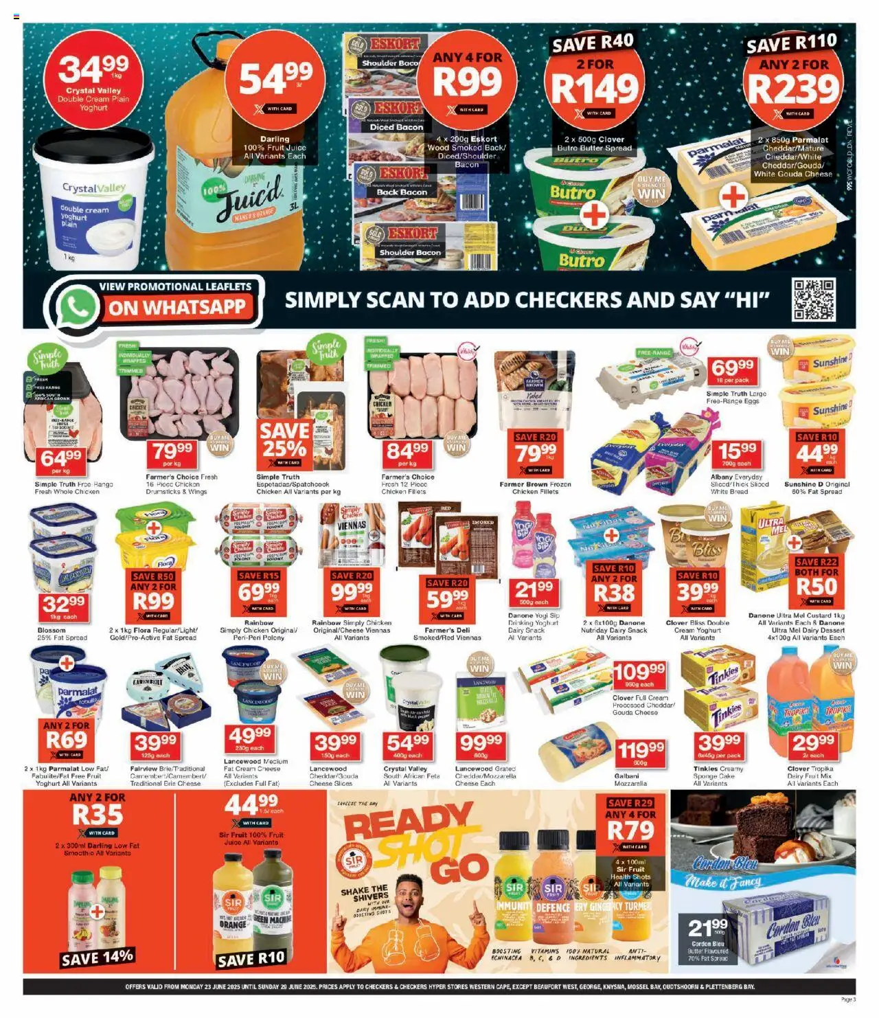 Checkers Western Cape - XXL Savings Week 3 Deals │ valid from 23.06.2025 | Page: 3 | Products: Magdalenas, Butter, Juice, Cream