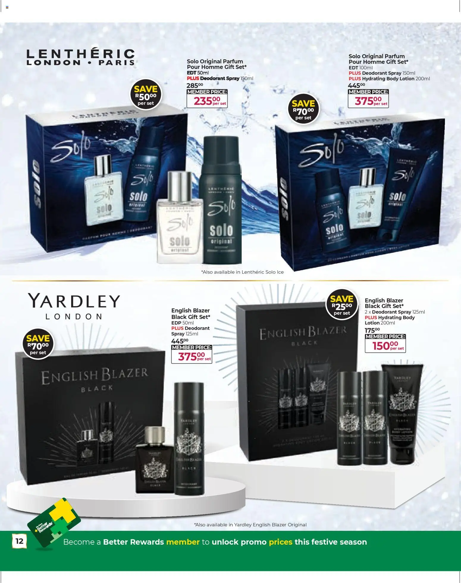 New Dis-Chem catalogue – valid from 29.10.2025 | Page: 12 | Products: Blazer, Deodorant, Lotion