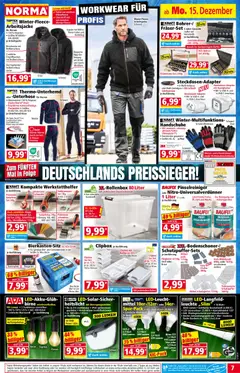 Norma Prospekt 	 ab 15.12.2025 gültig | Seite: 11 | Produkte: Wasser, Birne, Koffer, Handschuhe
