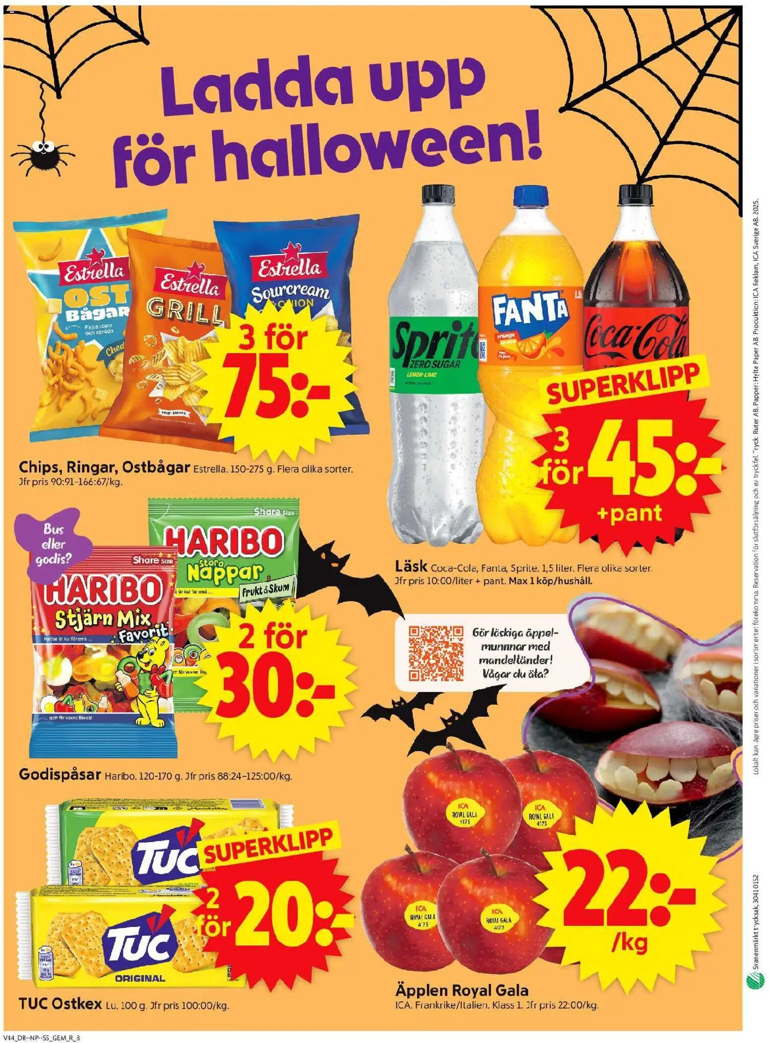 Jula reklamblad aktuell från 27.10.2025 | Sida: 10 | Produkter: Grill, Ostbågar, Fanta, Godis